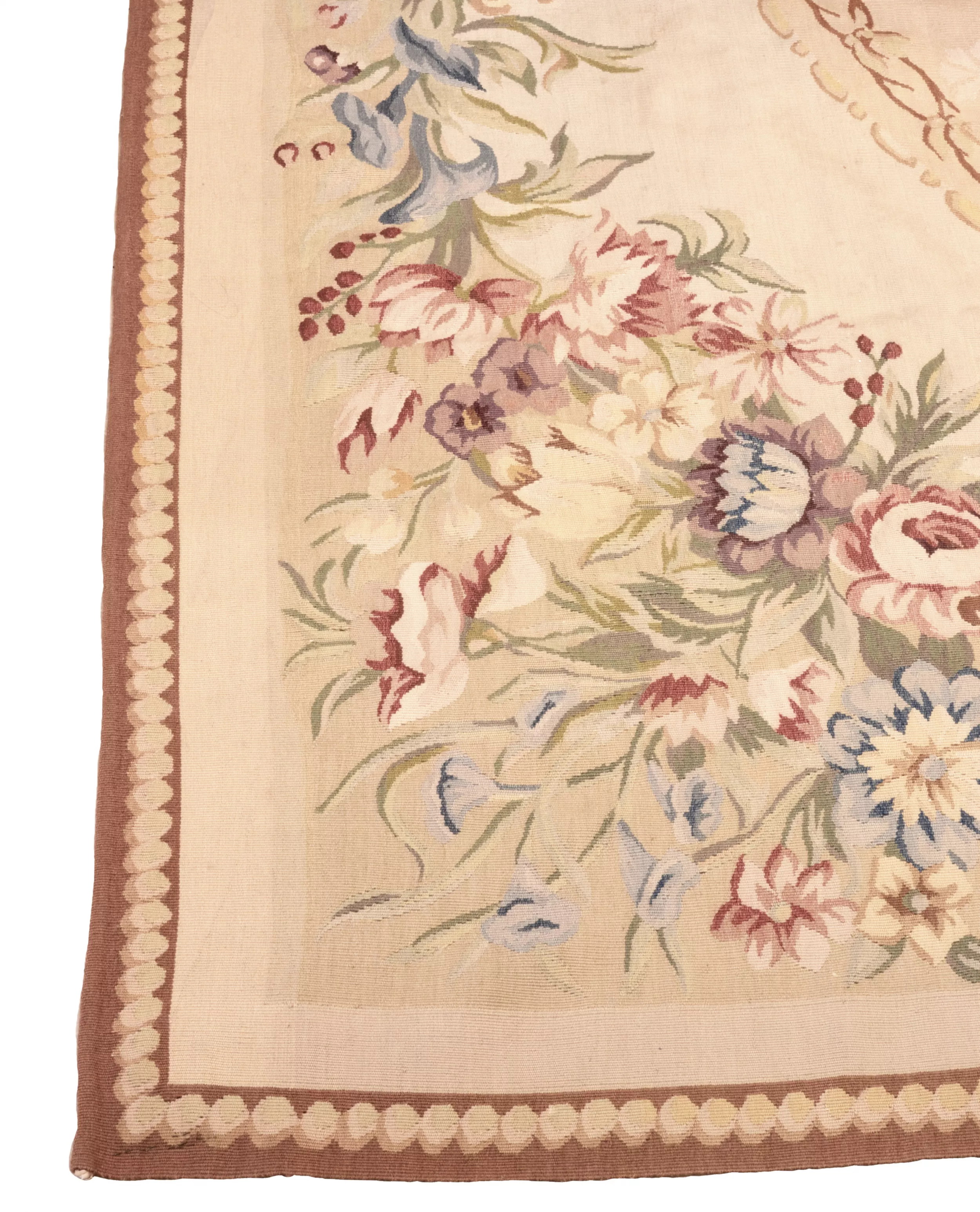 Floral tapestry in Aubusson style. The end of the 19th century. 
