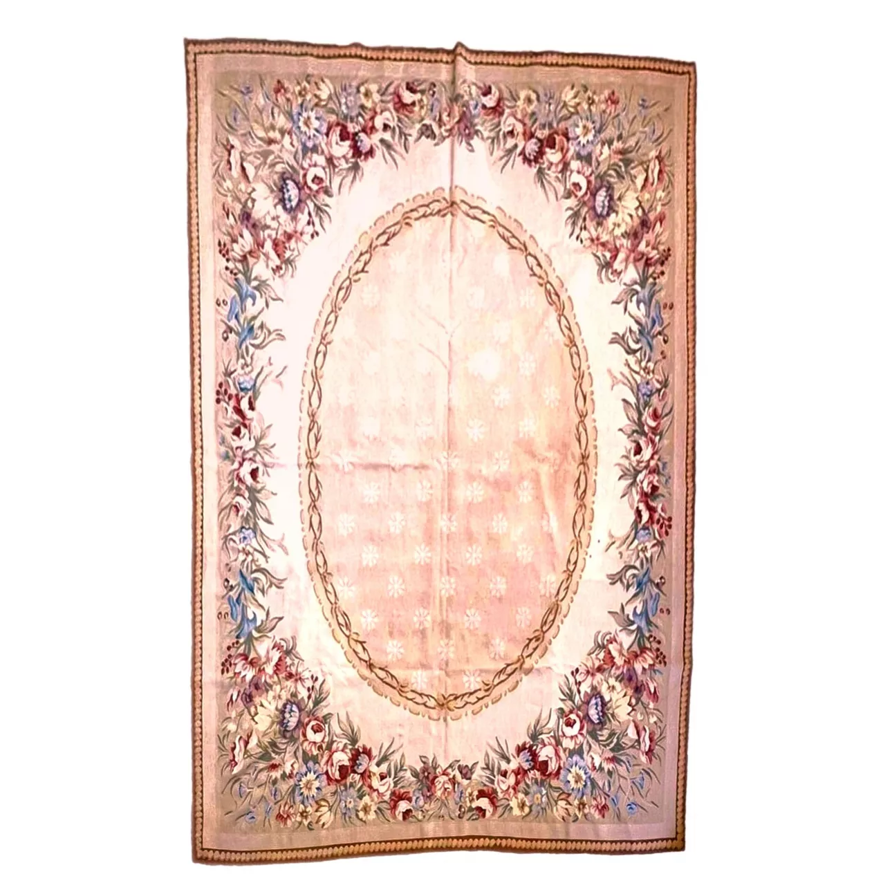 Floral tapestry in Aubusson style. The end of the 19th century. 