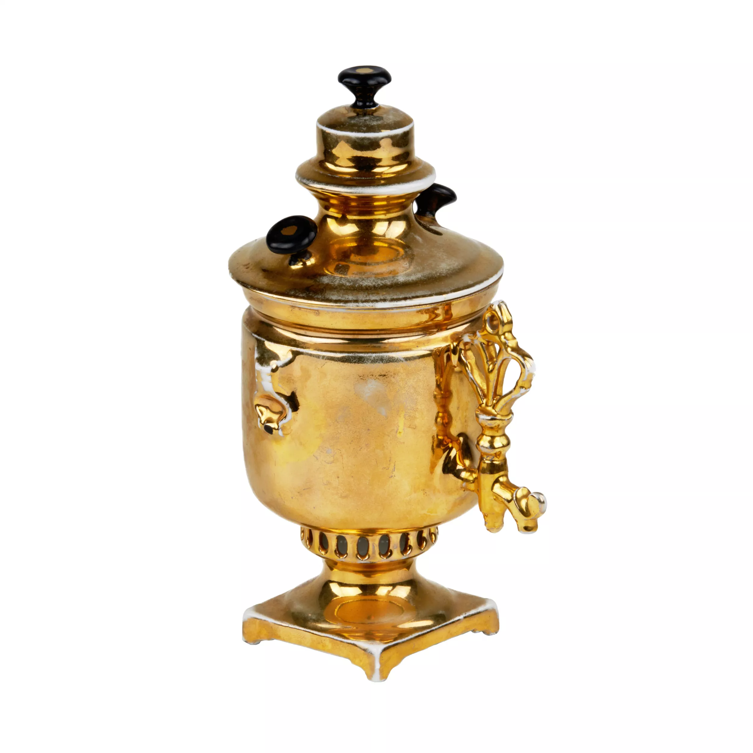 Tasse avec couvercle : Samovar. Usine de M.S. Kuznetsov. 