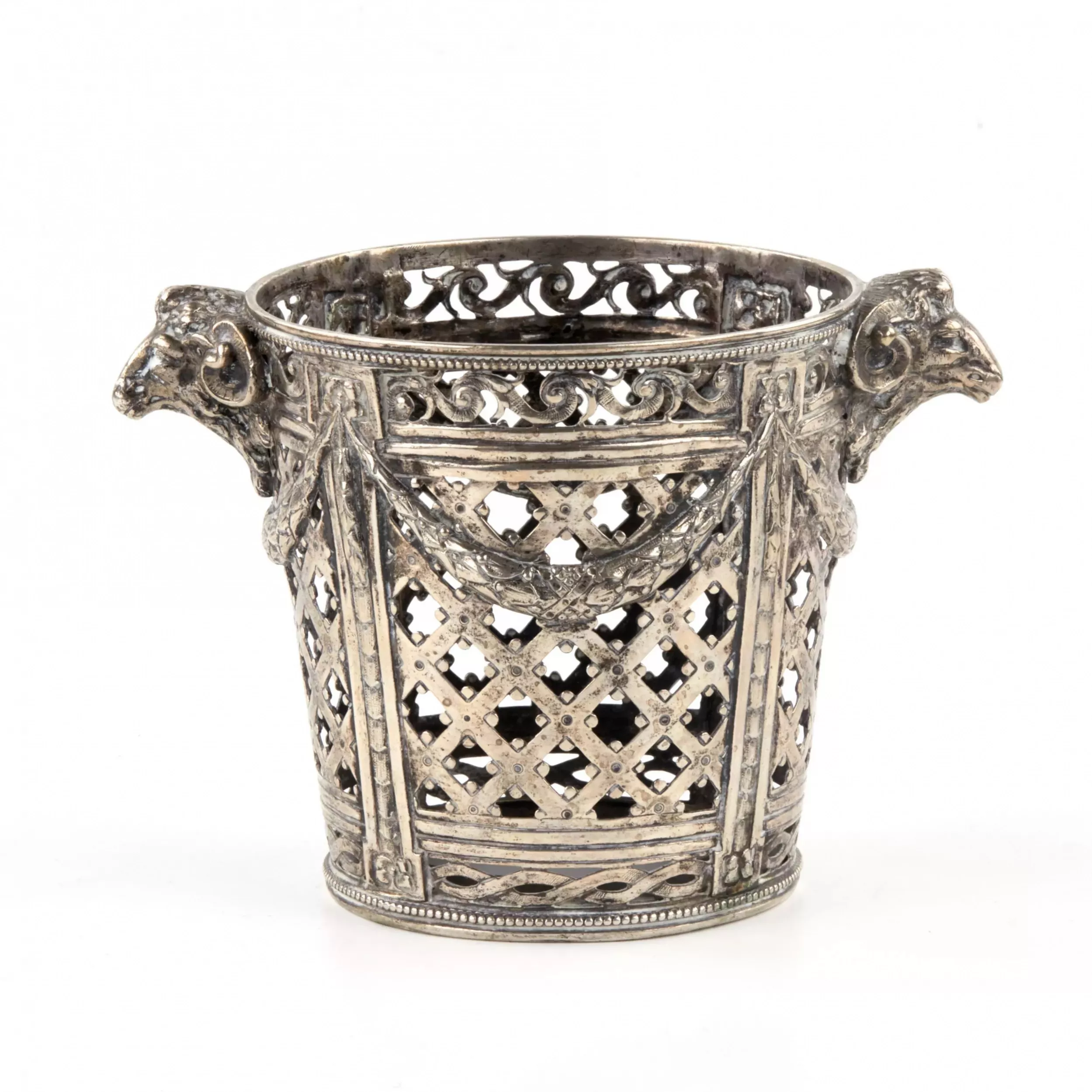 Серебряное кашпо для цветов. Schwarz & Steiner. Вена, 1902-1918 гг.  