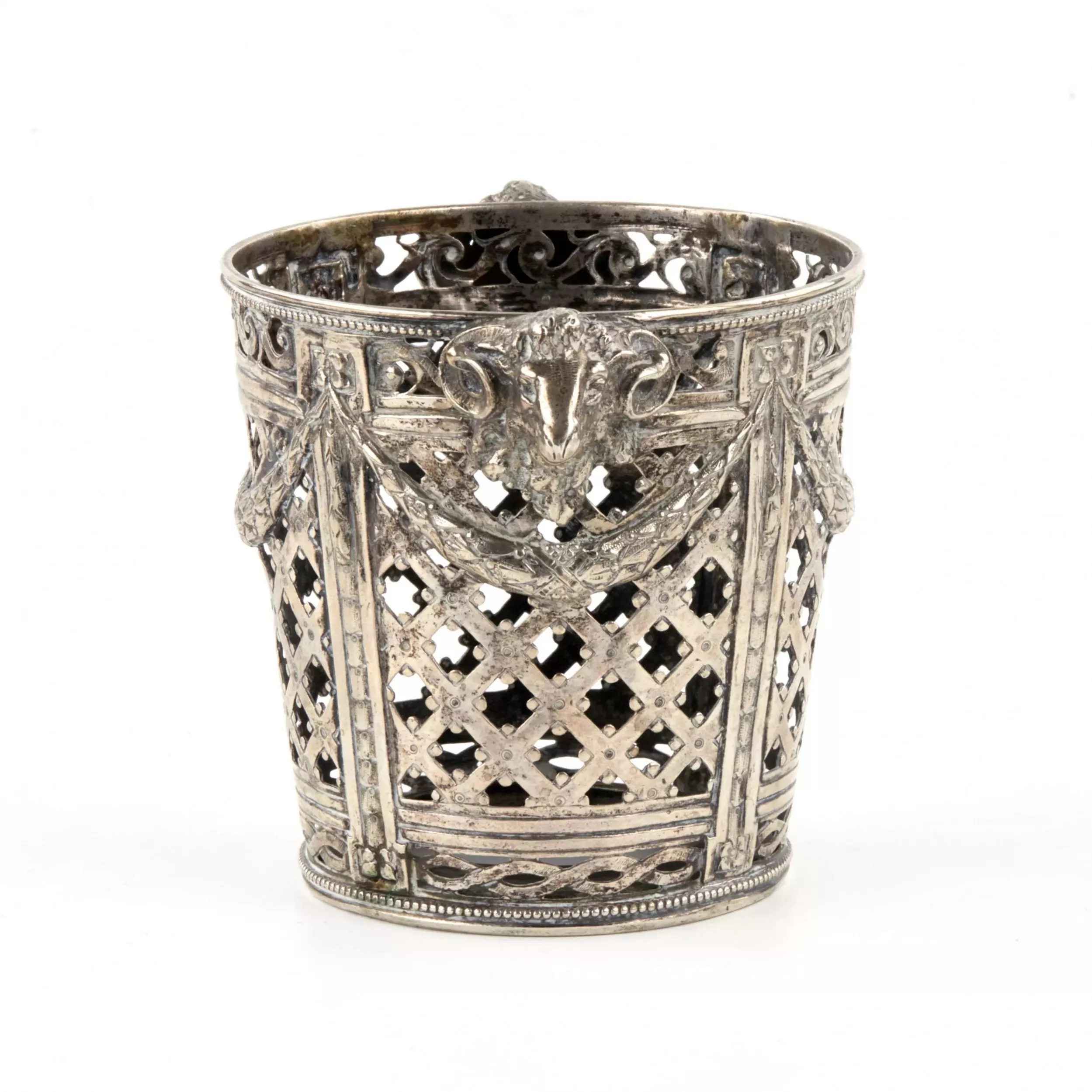 Серебряное кашпо для цветов. Schwarz & Steiner. Вена, 1902-1918 гг.  