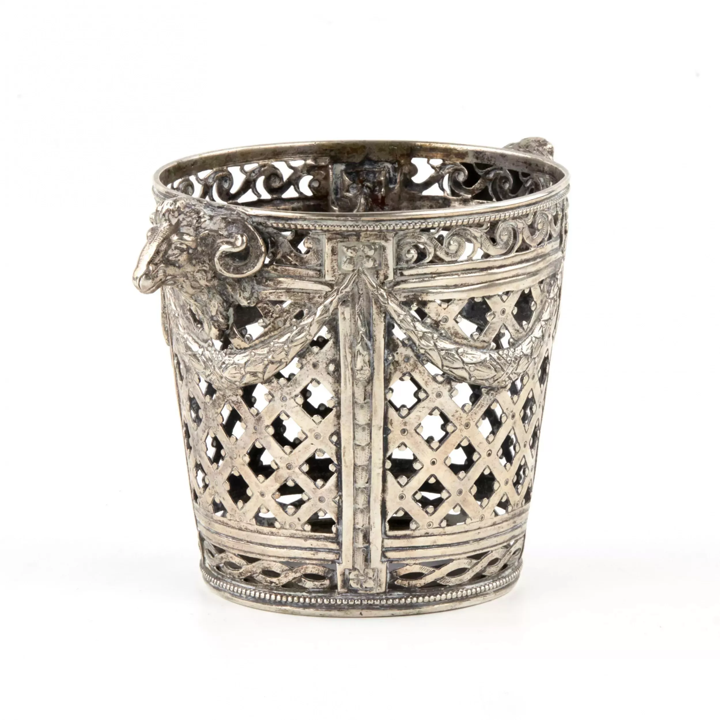 Серебряное кашпо для цветов. Schwarz & Steiner. Вена, 1902-1918 гг.  