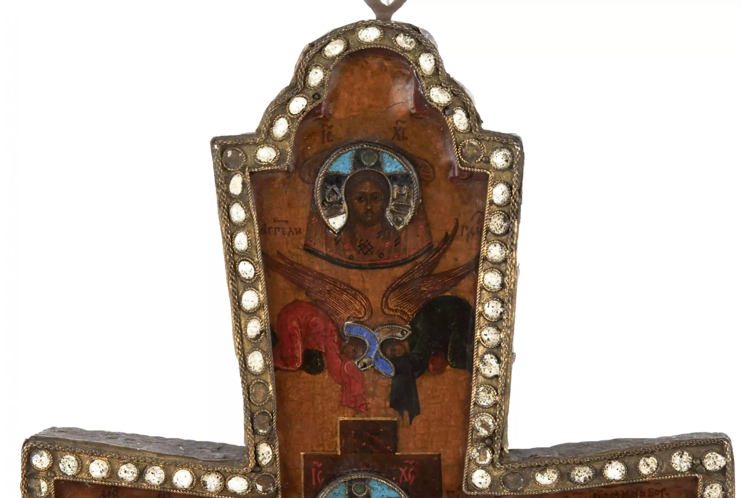 Lantique Crucifixion du Sauveur - Calvaire avec ceux à venir. Russie. Fin XVIIe - debut XVIIIe siècles 