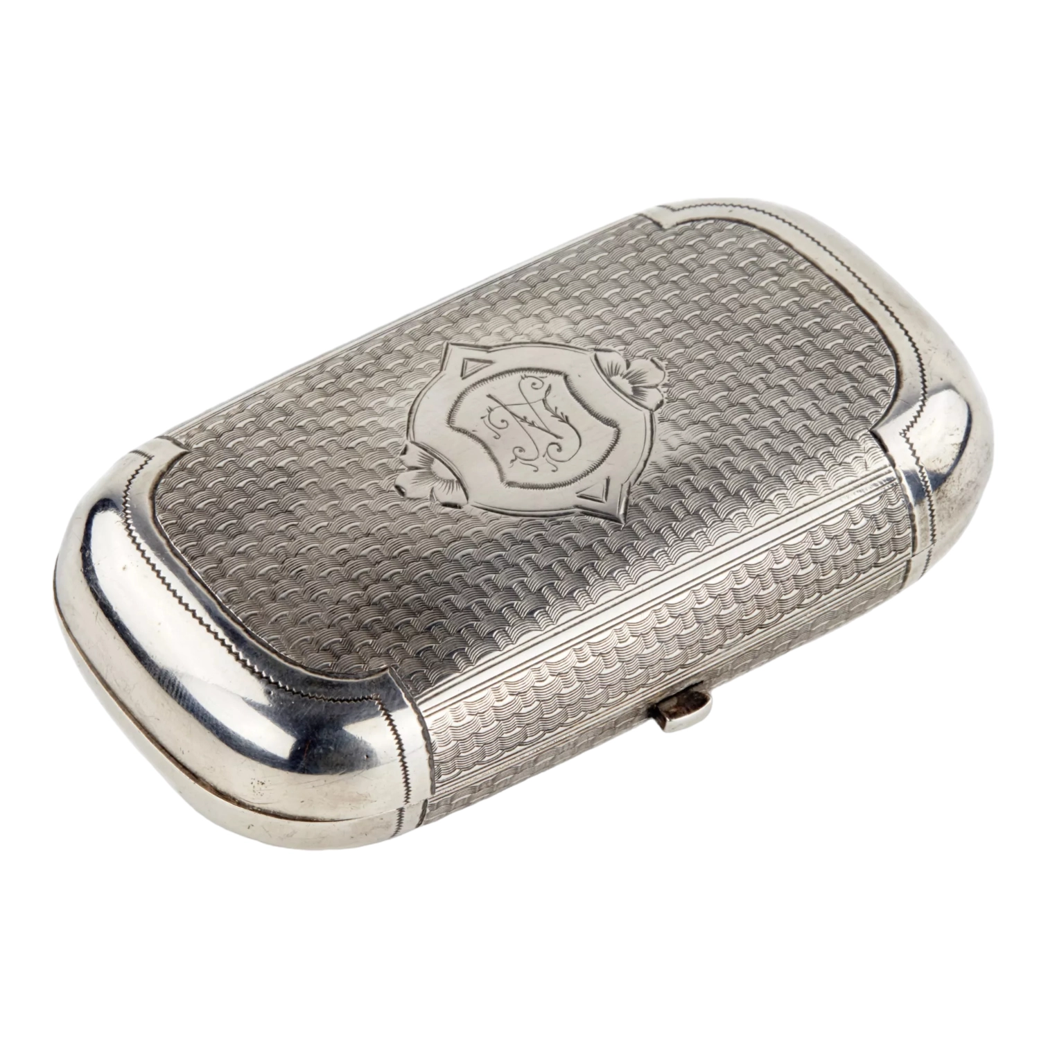 Russe, etui à cigarettes en argent du 19ème siècle. 