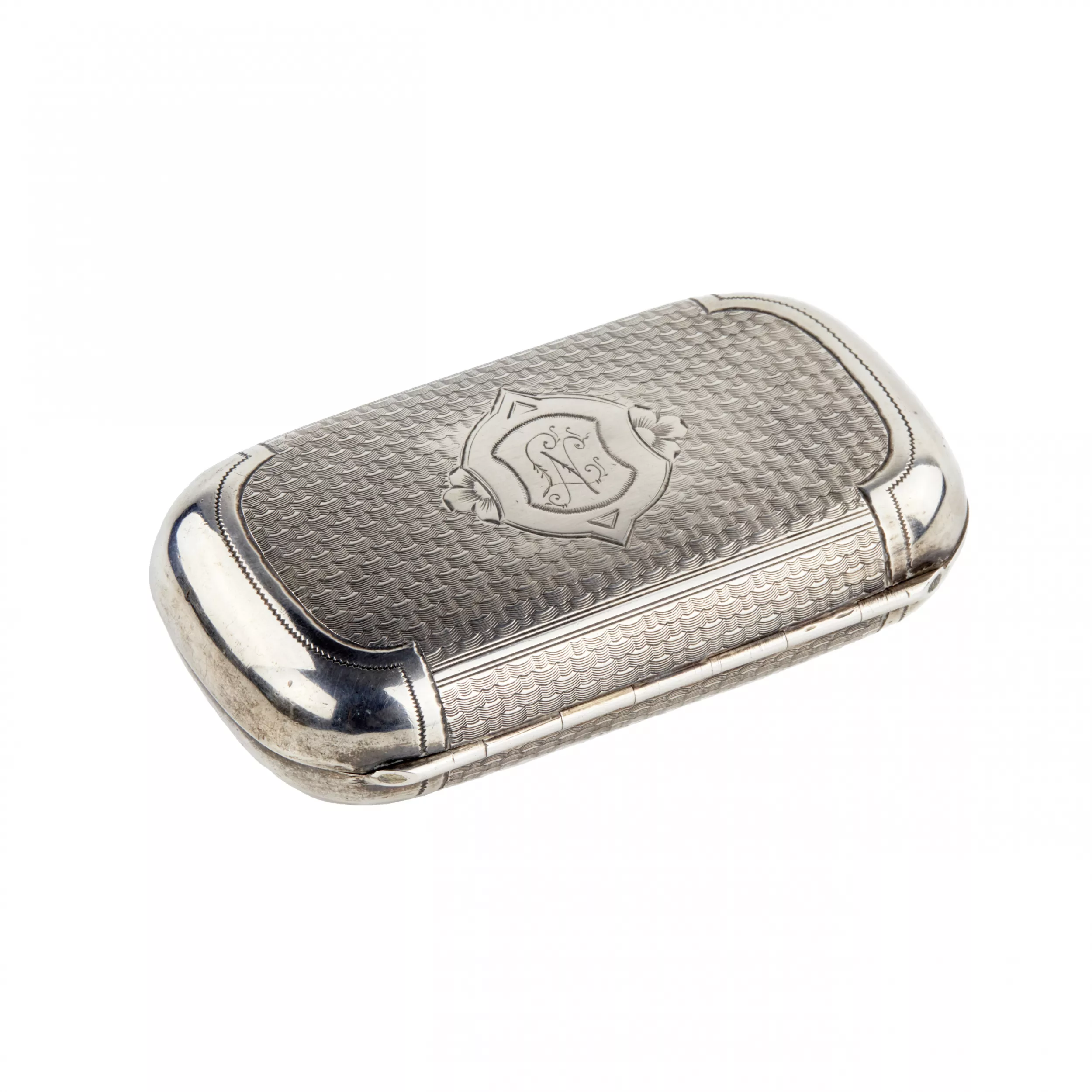 Russe, etui à cigarettes en argent du 19ème siècle. 