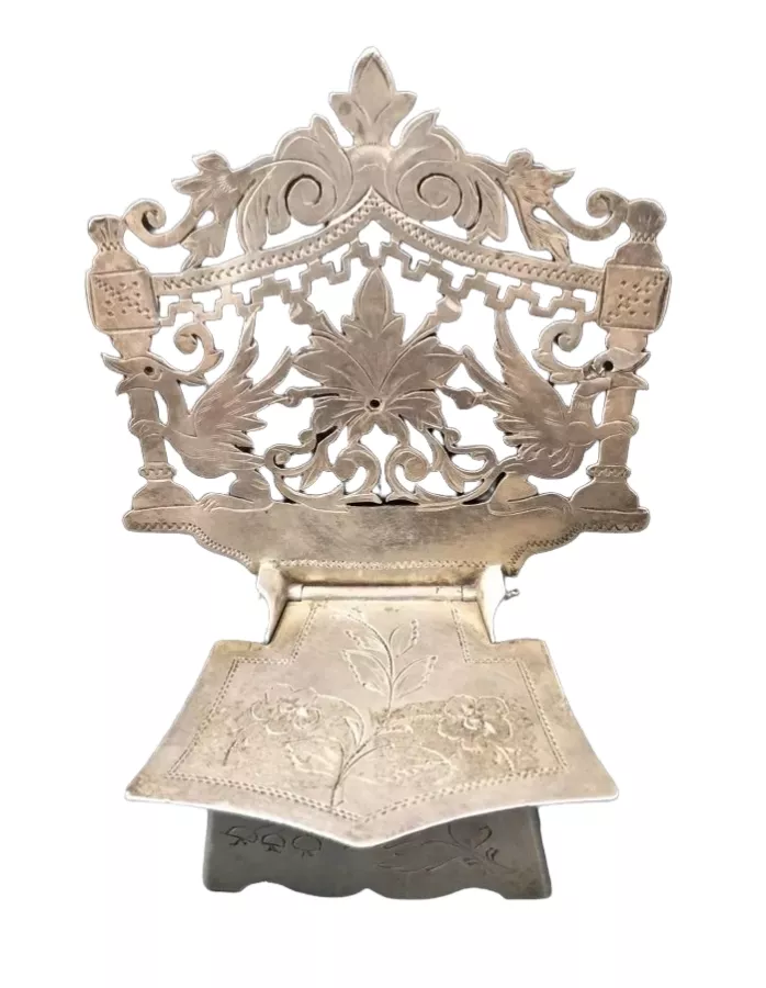 Salt cellar Stool silver 1 Russia, late 19th - early 20th century