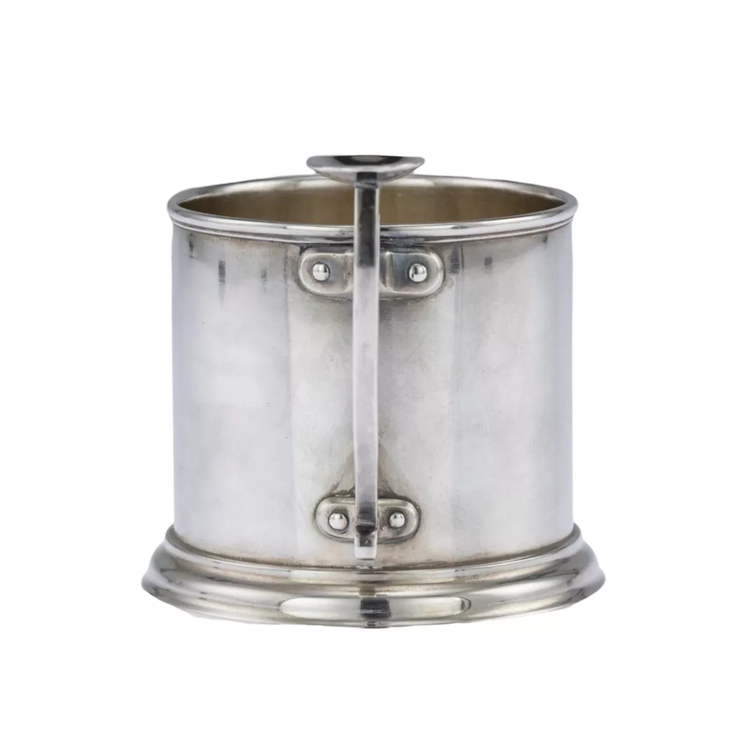 Sous-verre en argent avec peinture de l`atelier de Khlebnikov.1878 