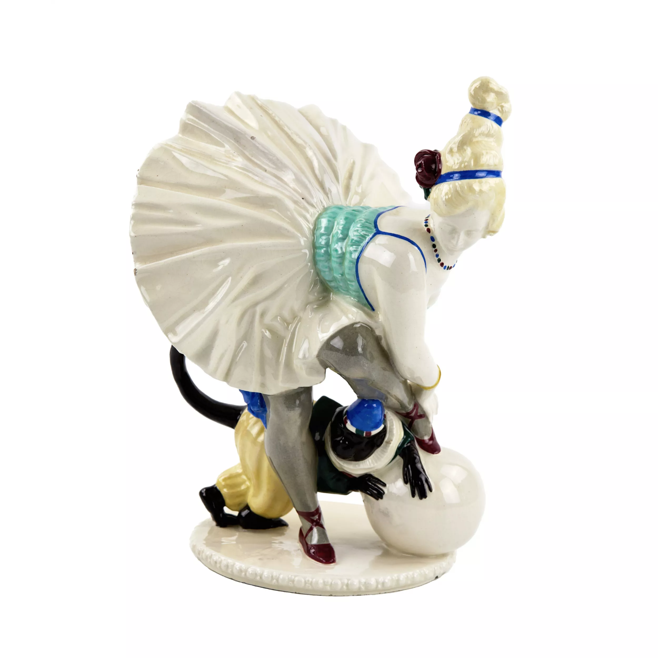 Faience figurine - In the circus arena. Anton Klieber. 1920s 