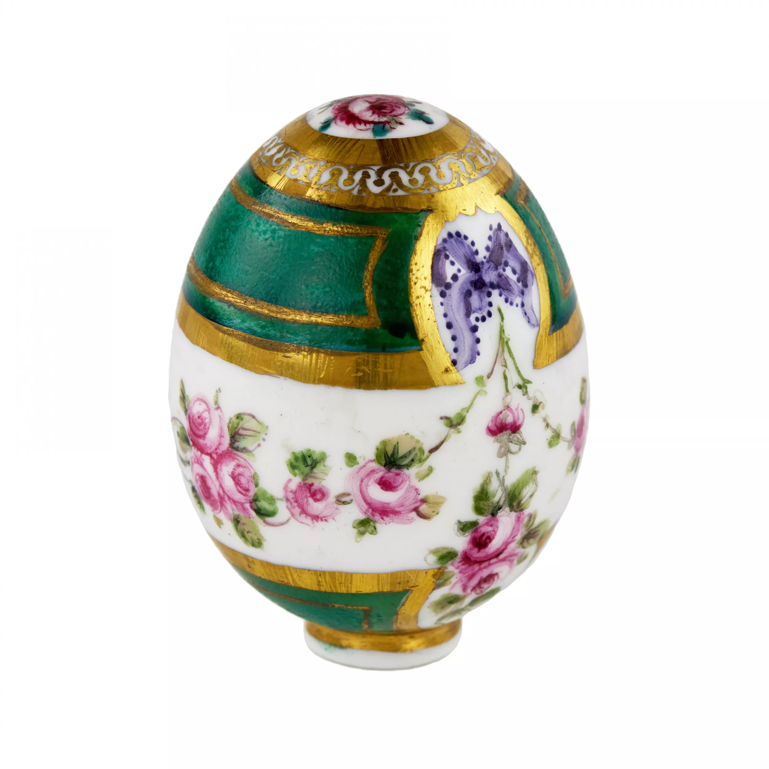 Russian Easter egg with porcelain stand. 