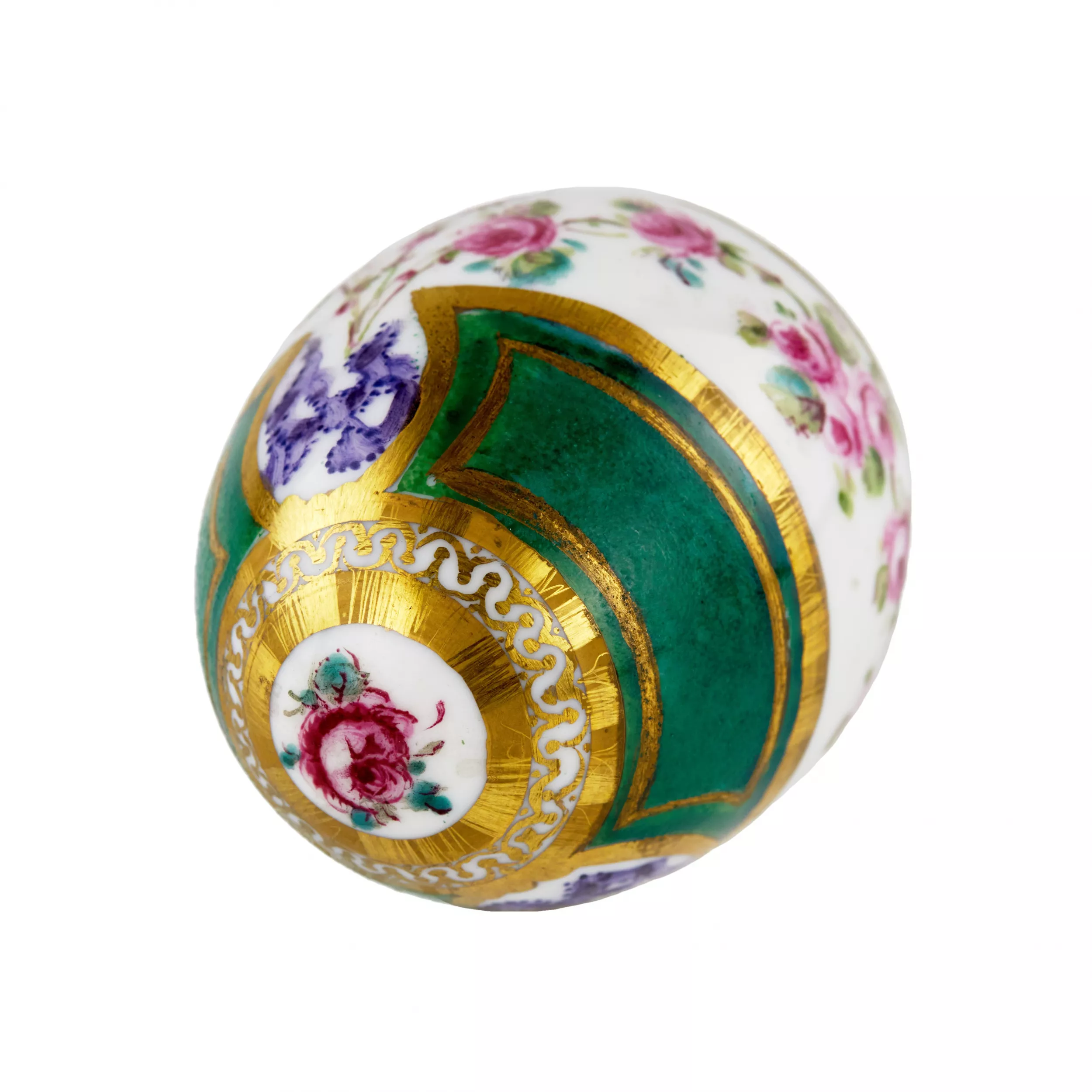Russian Easter egg with porcelain stand. 