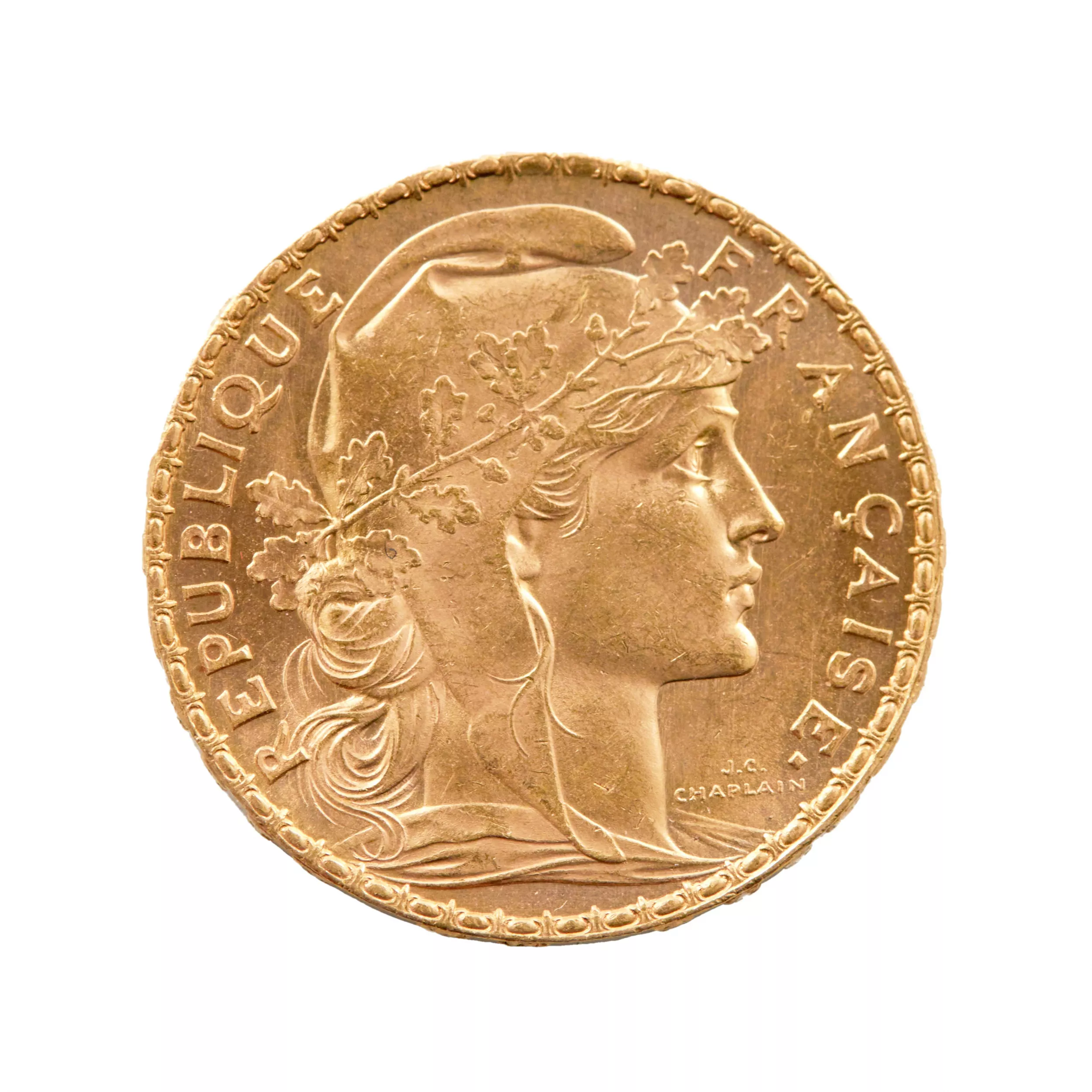 Pièce d`or, France, 20 francs 1909