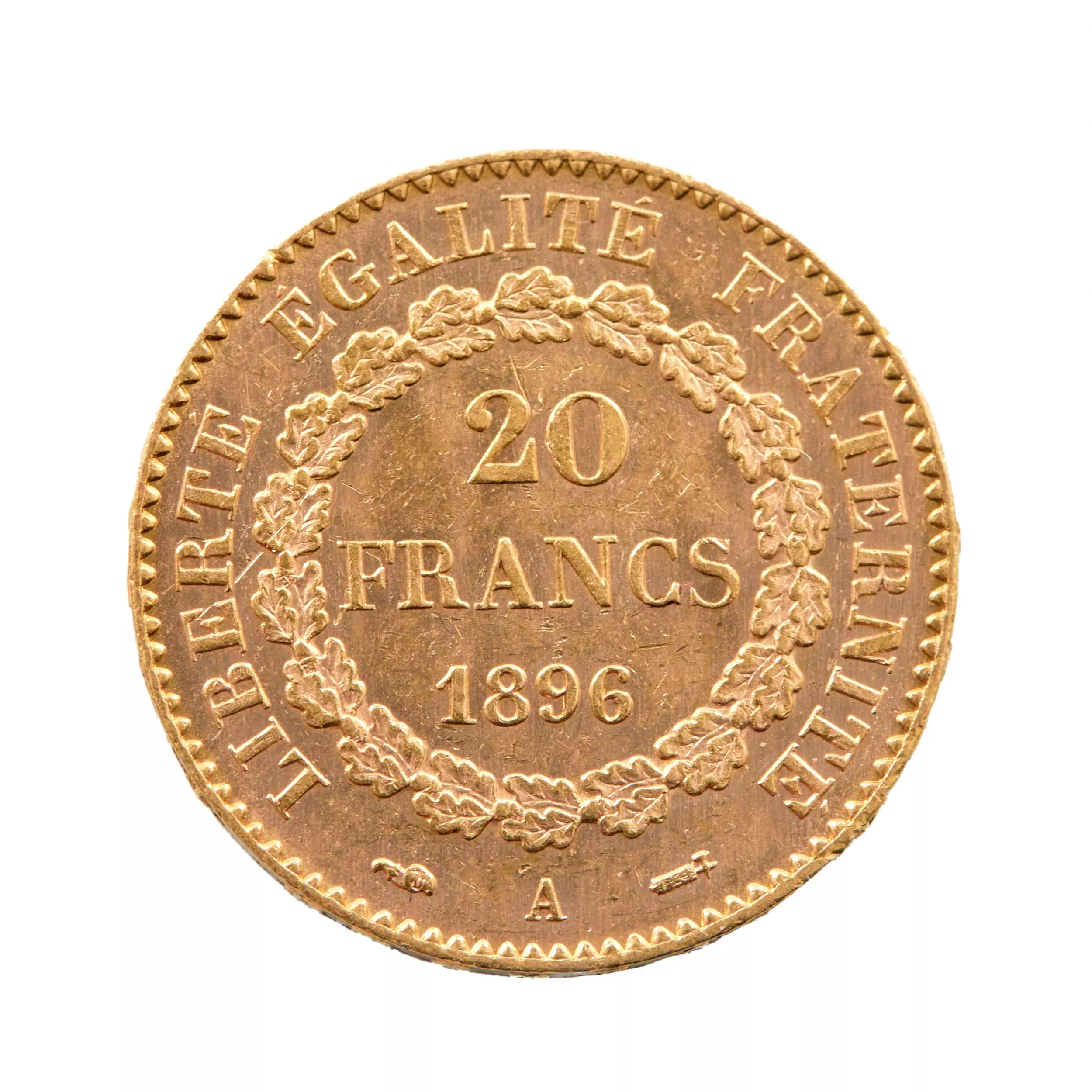 PIÈCE D’OR DE 20 FRANCS. FRANCE, 1896