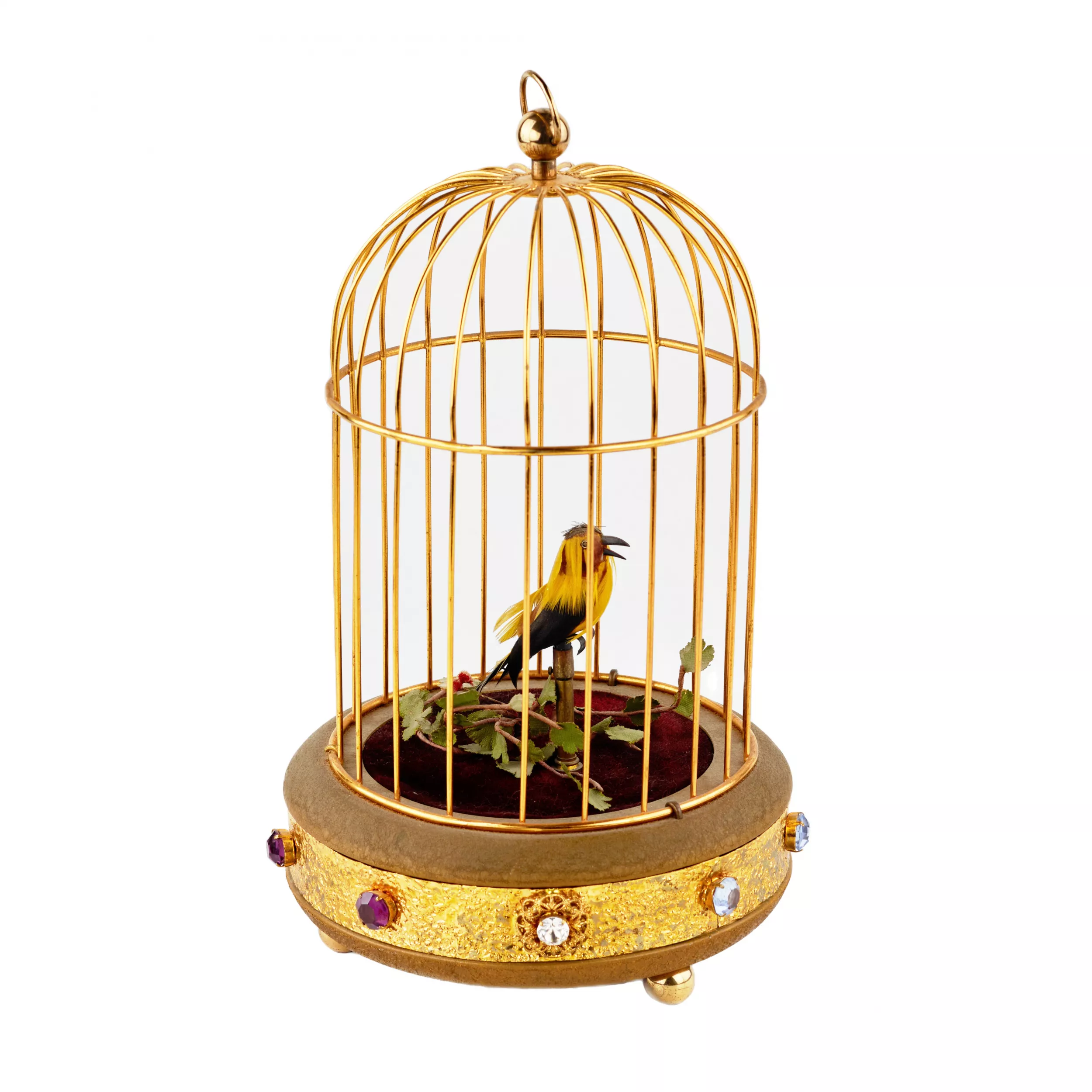 Boîte à musique - Oiseau en cage. 