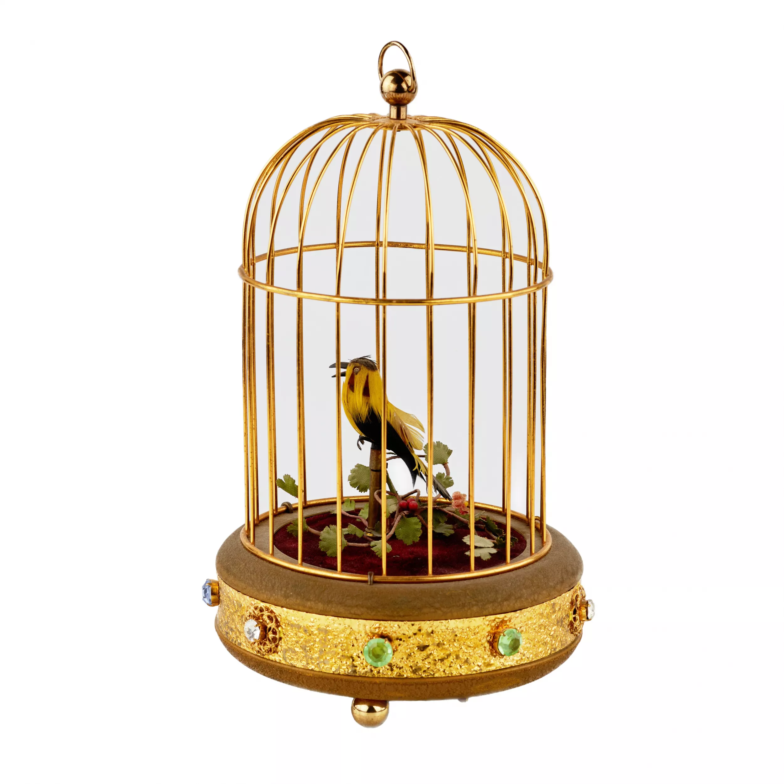 Boîte à musique - Oiseau en cage. 