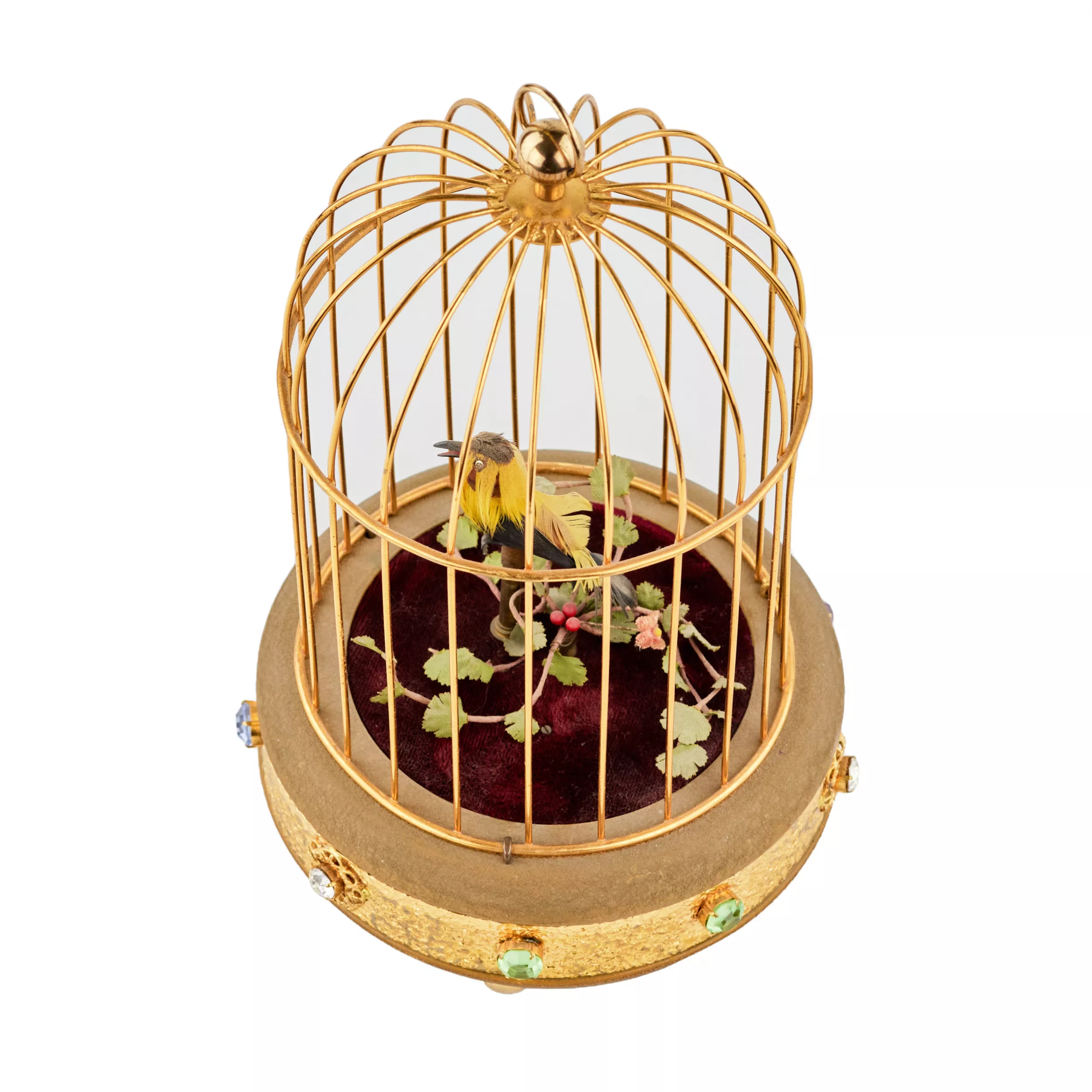 Boîte à musique - Oiseau en cage. 