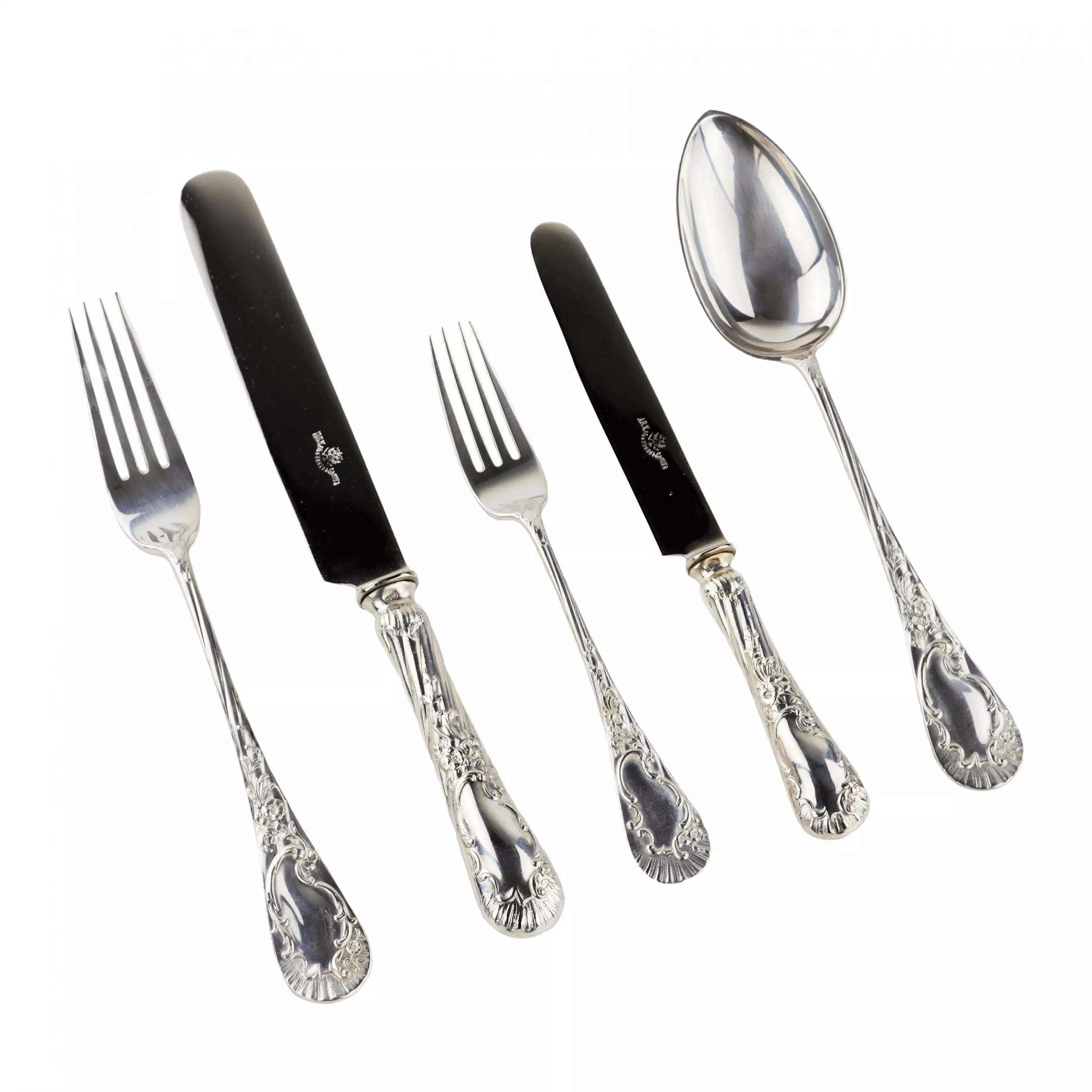 Silverware set for 6 persons. Ivan Khlebnikov. 