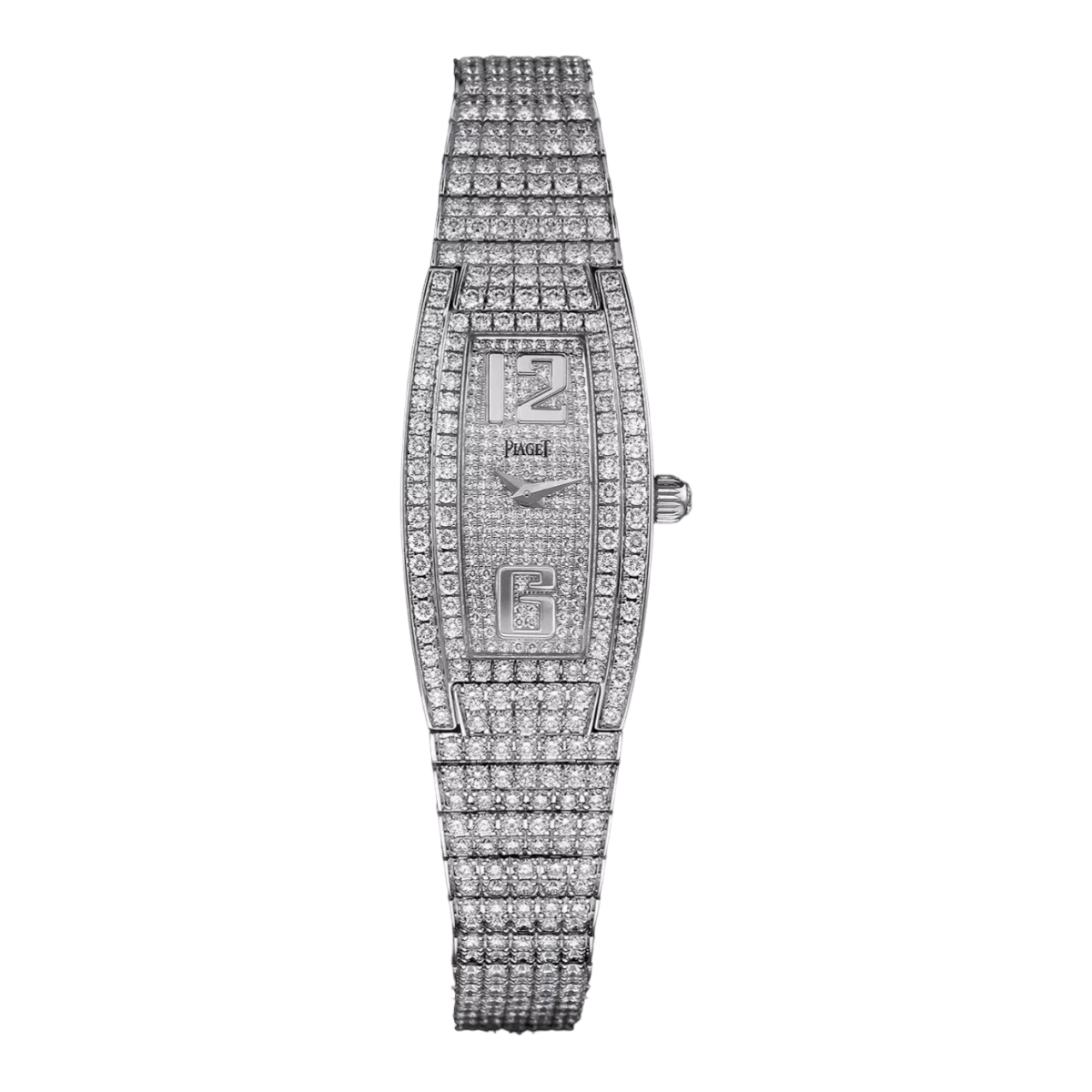 Женские часы Piaget Limelight Tonneau Quartz 18 К золото с бриллиантами.