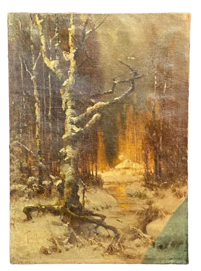 Julius Klever. Forêt d`hiver. 