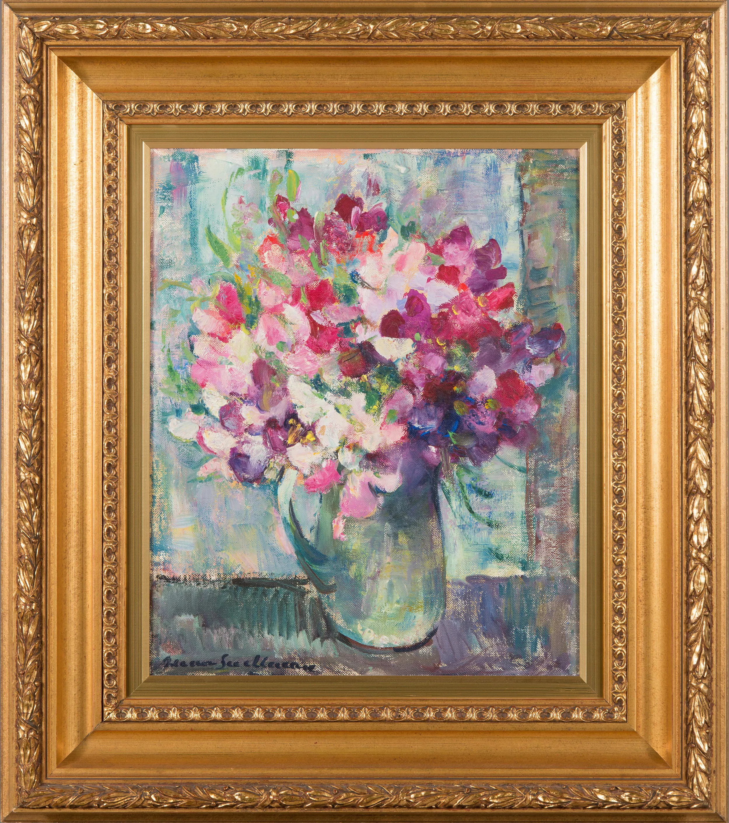 STILL LIFE “FLOWERS IN A JUG”. ANNA SNELLMAN (1884–1962). FINLAND, FIRST HALF OF THE 20TH CENTURY