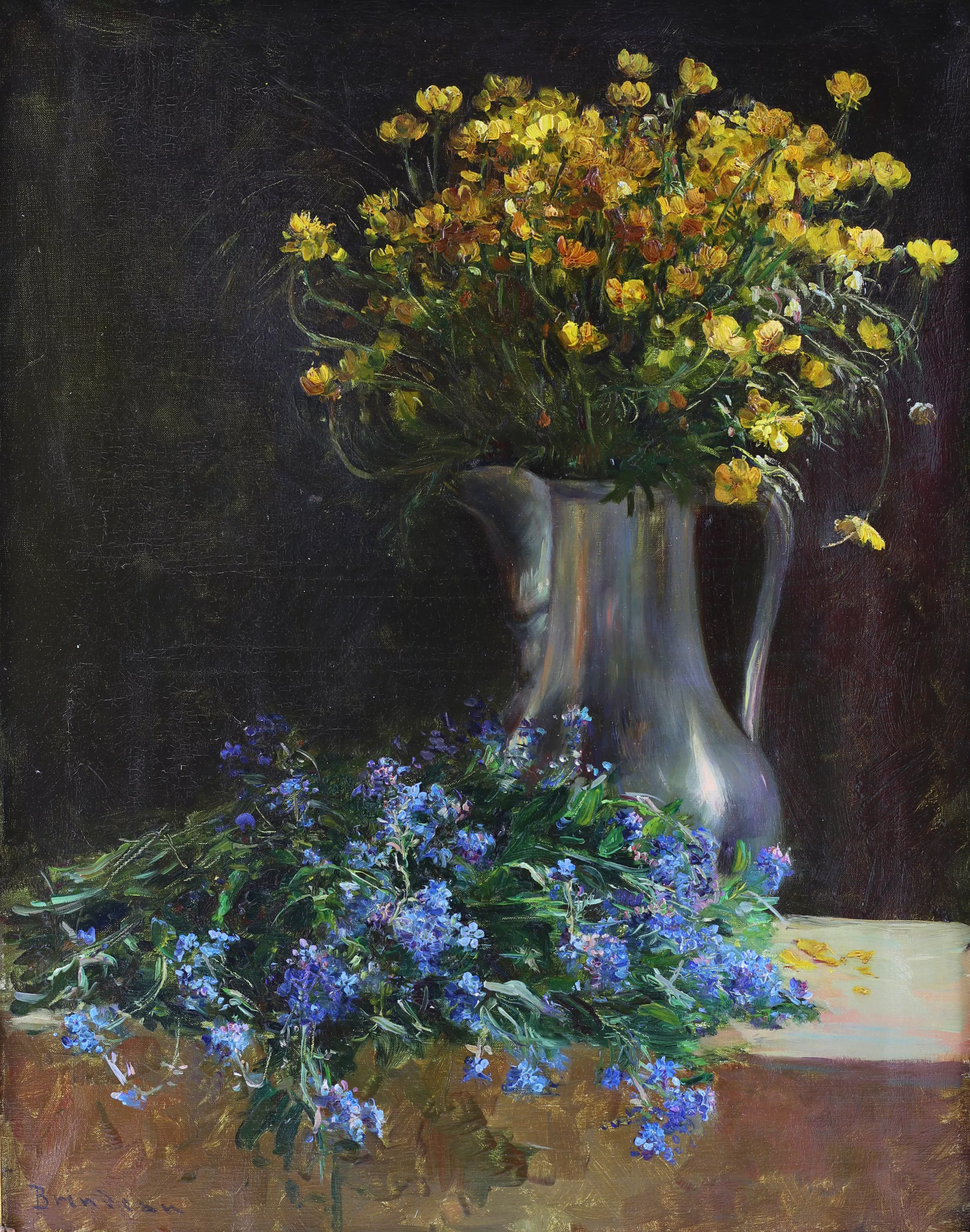 Nature morte Fleurs des champs. Brindeau de Jarny. Paris. 