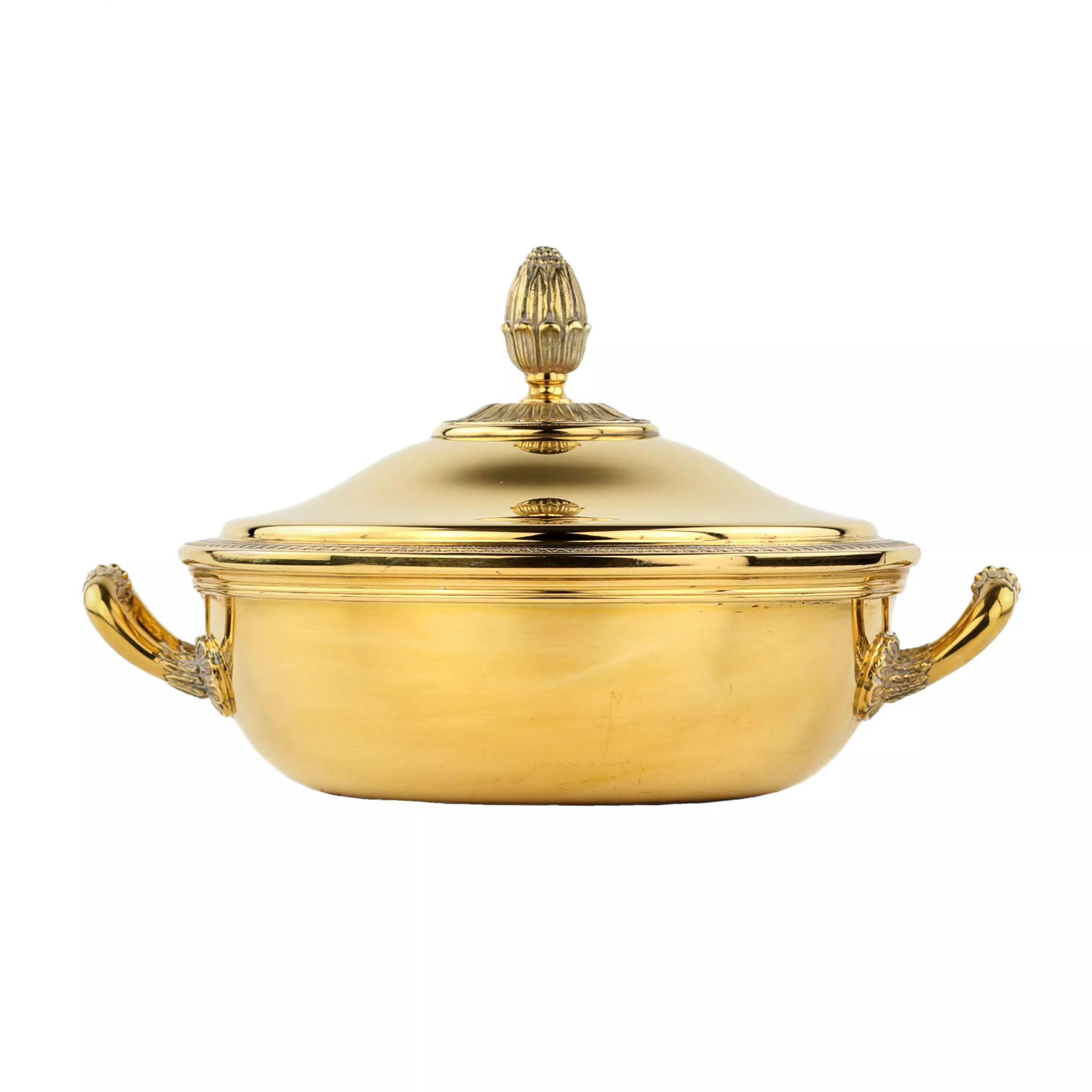 Christofle. Assiette à legumes MalmIaison de style Neo-Empire avec couvercle. 20ème siècle 