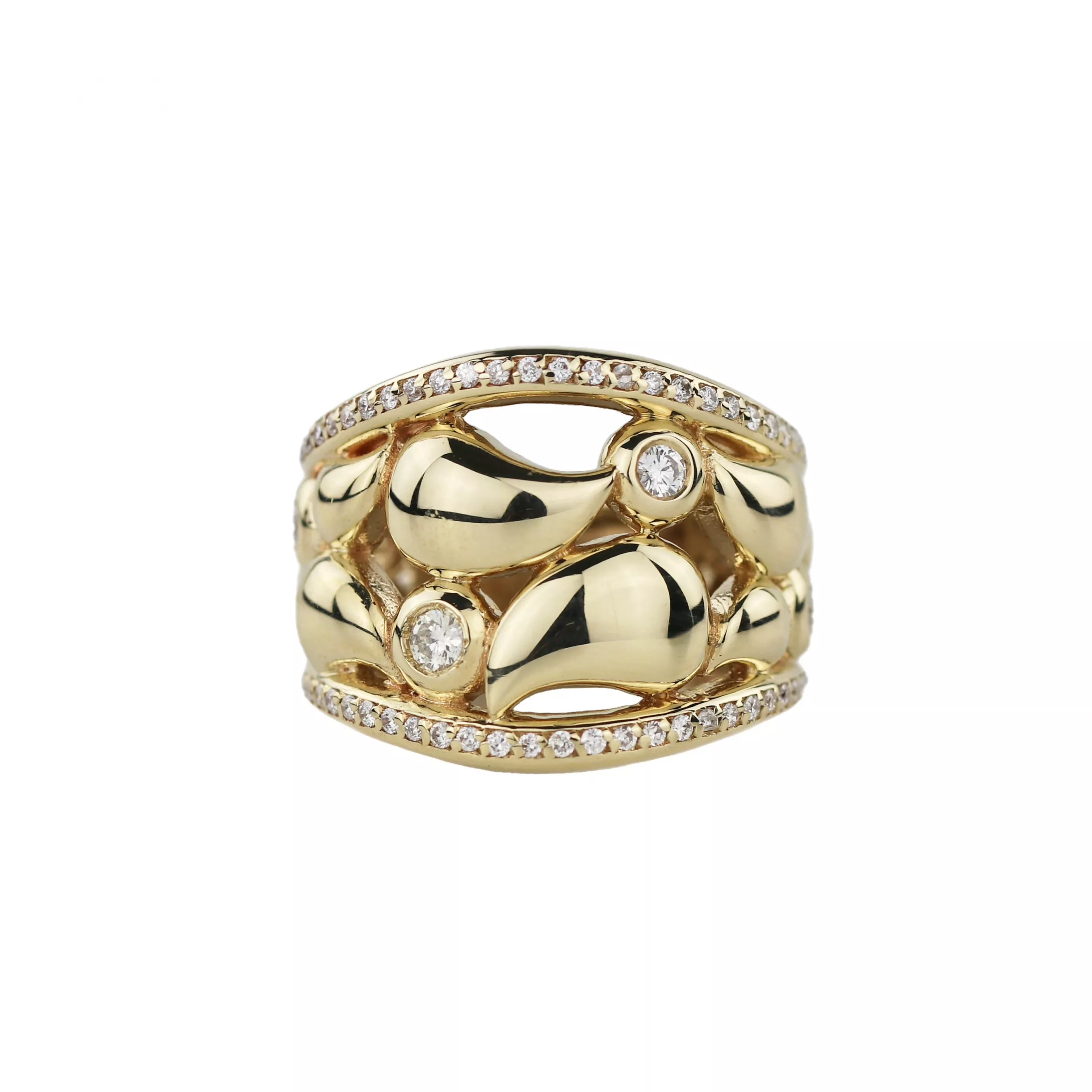 Bague en or avec diamants. 