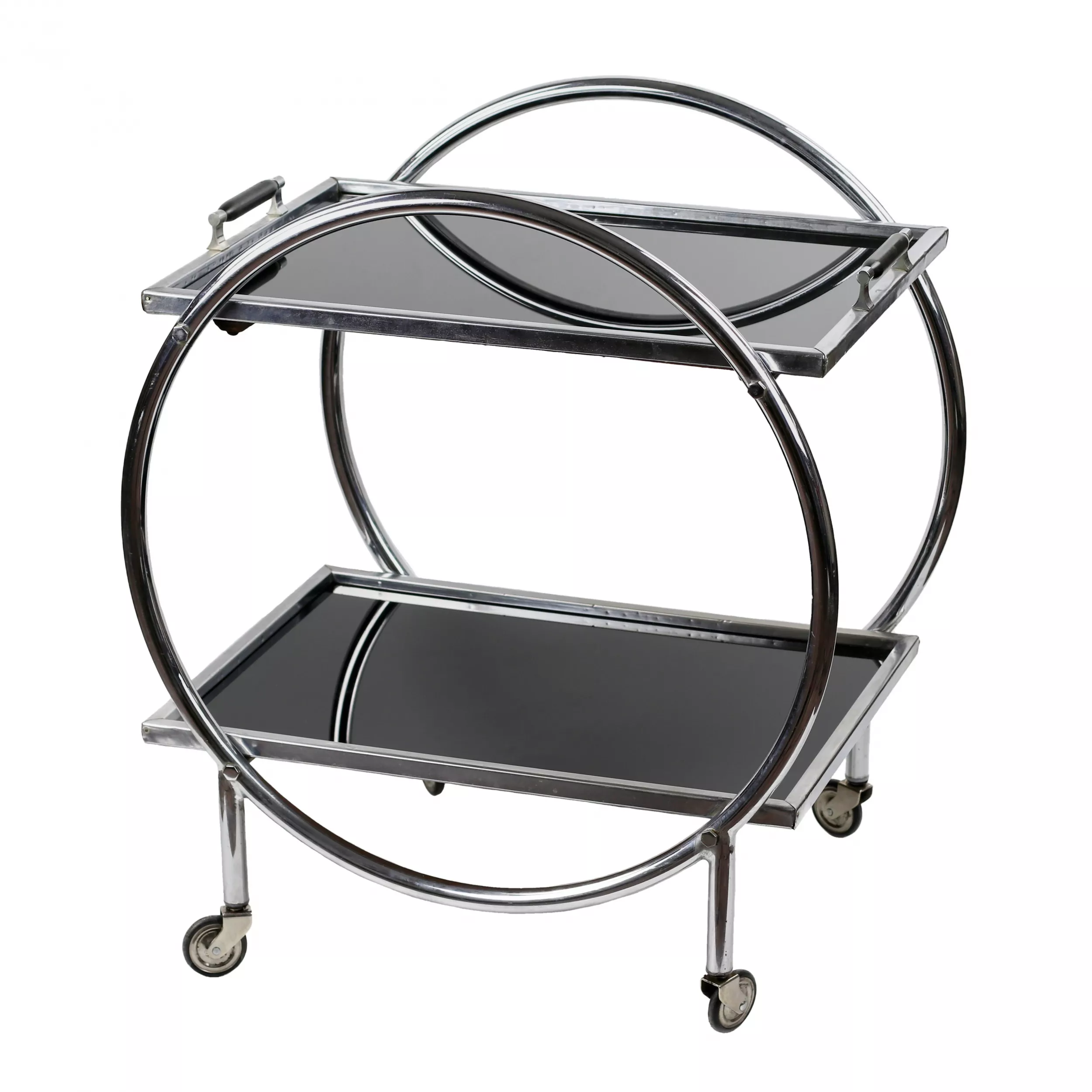 BAUHAUS STYLE SERVING TROLLEY. EUROPE, 20TH CENTURY
