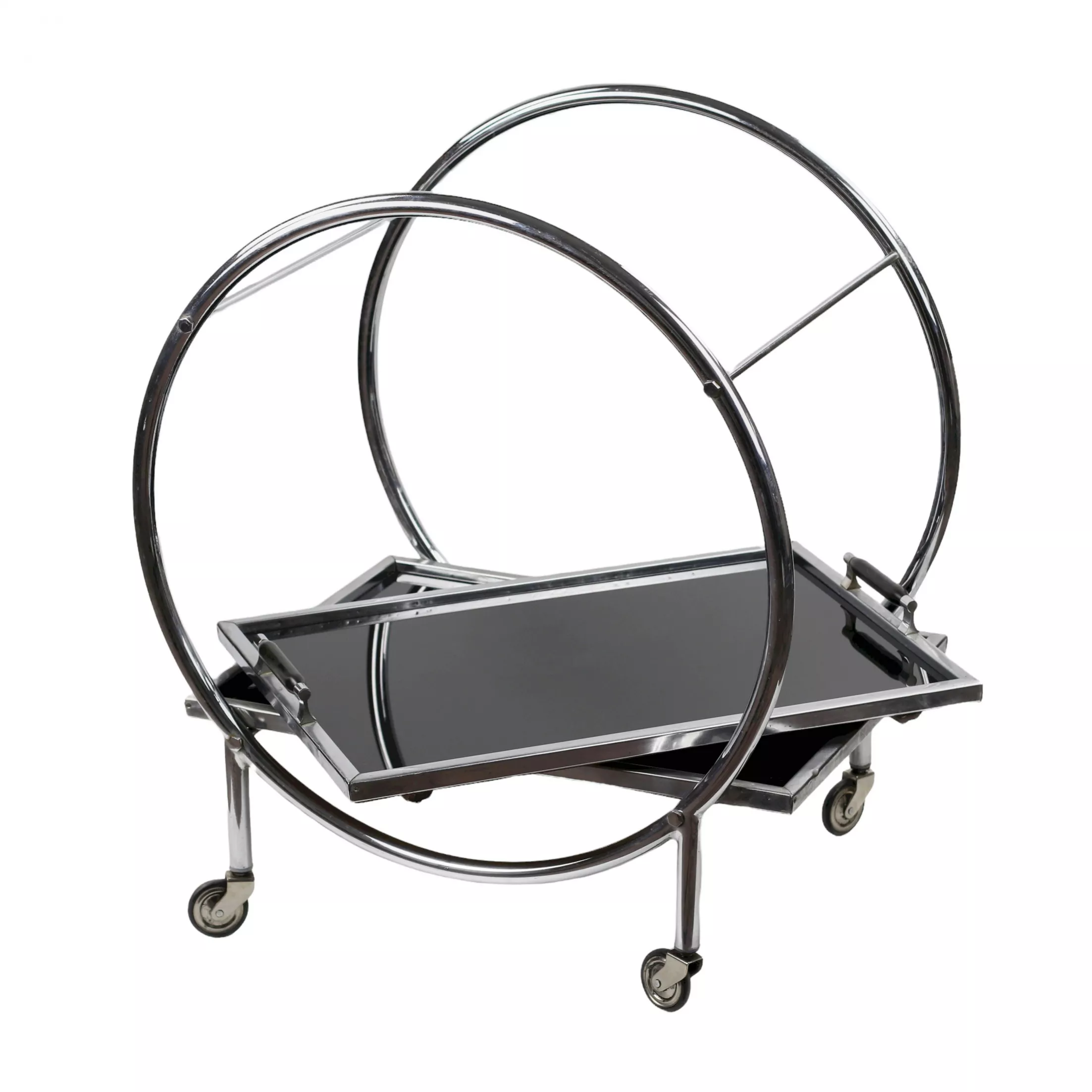 BAUHAUS STYLE SERVING TROLLEY. EUROPE, 20TH CENTURY