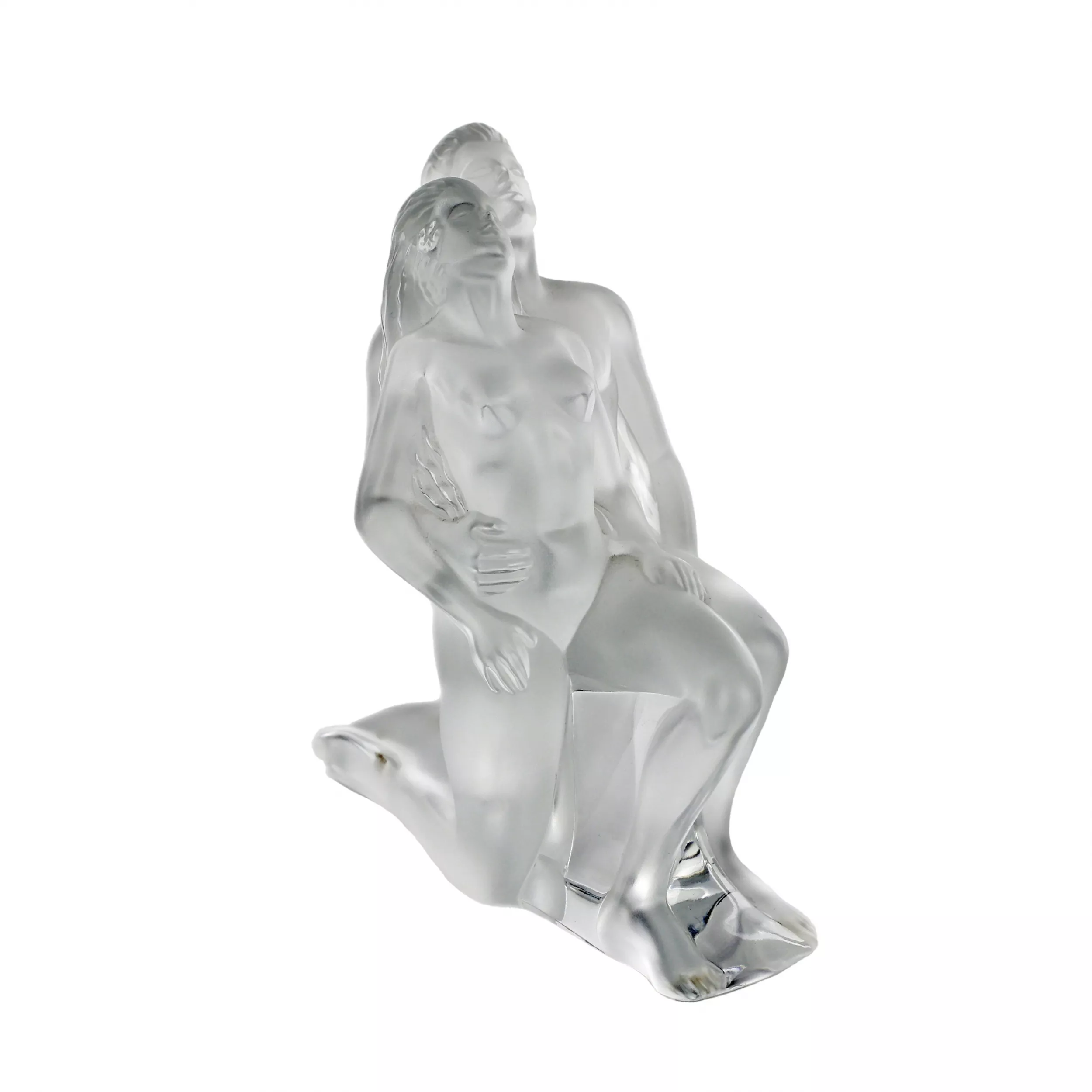 La figure d`un couple amoureux. Verre. Lalique. 