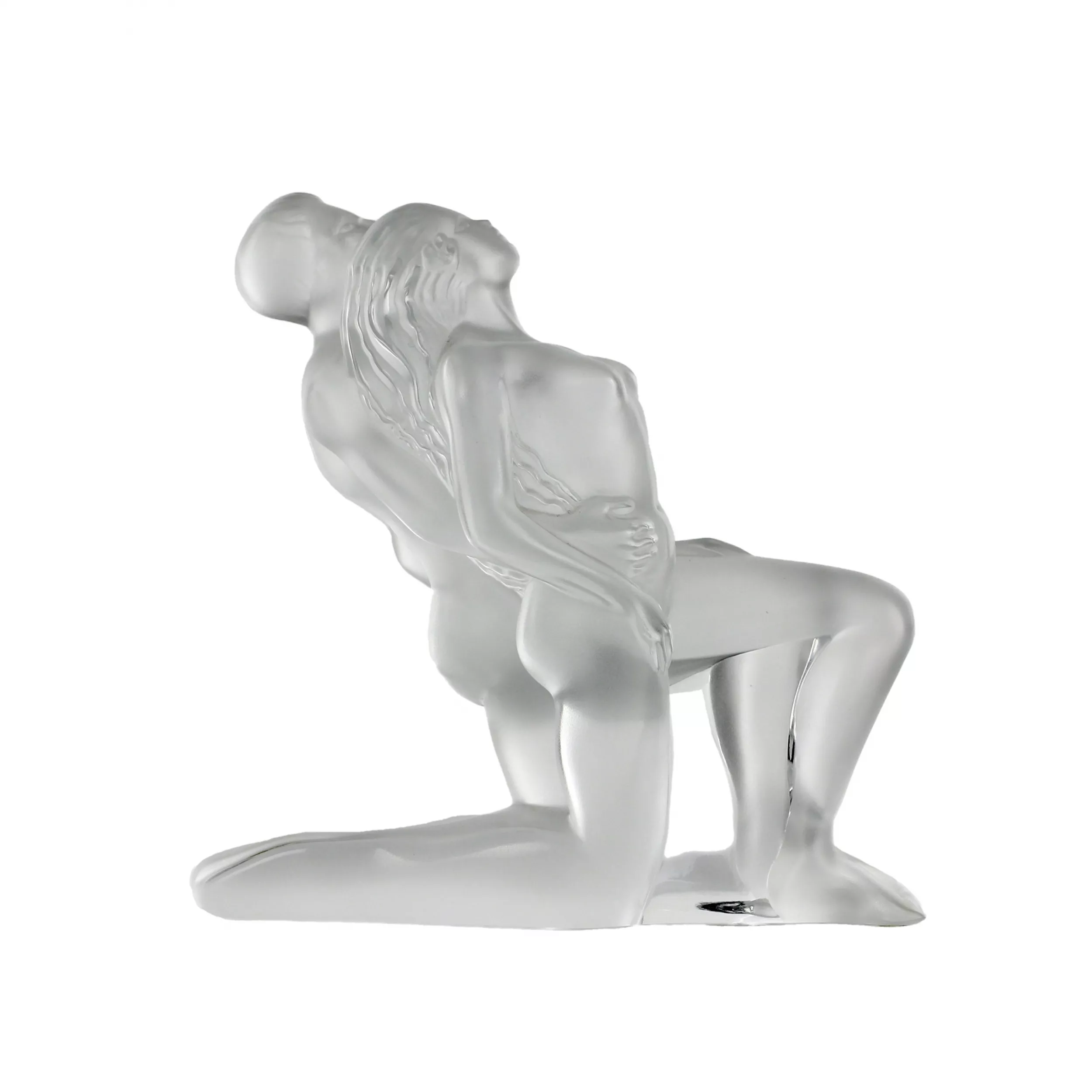 La figure d`un couple amoureux. Verre. Lalique. 