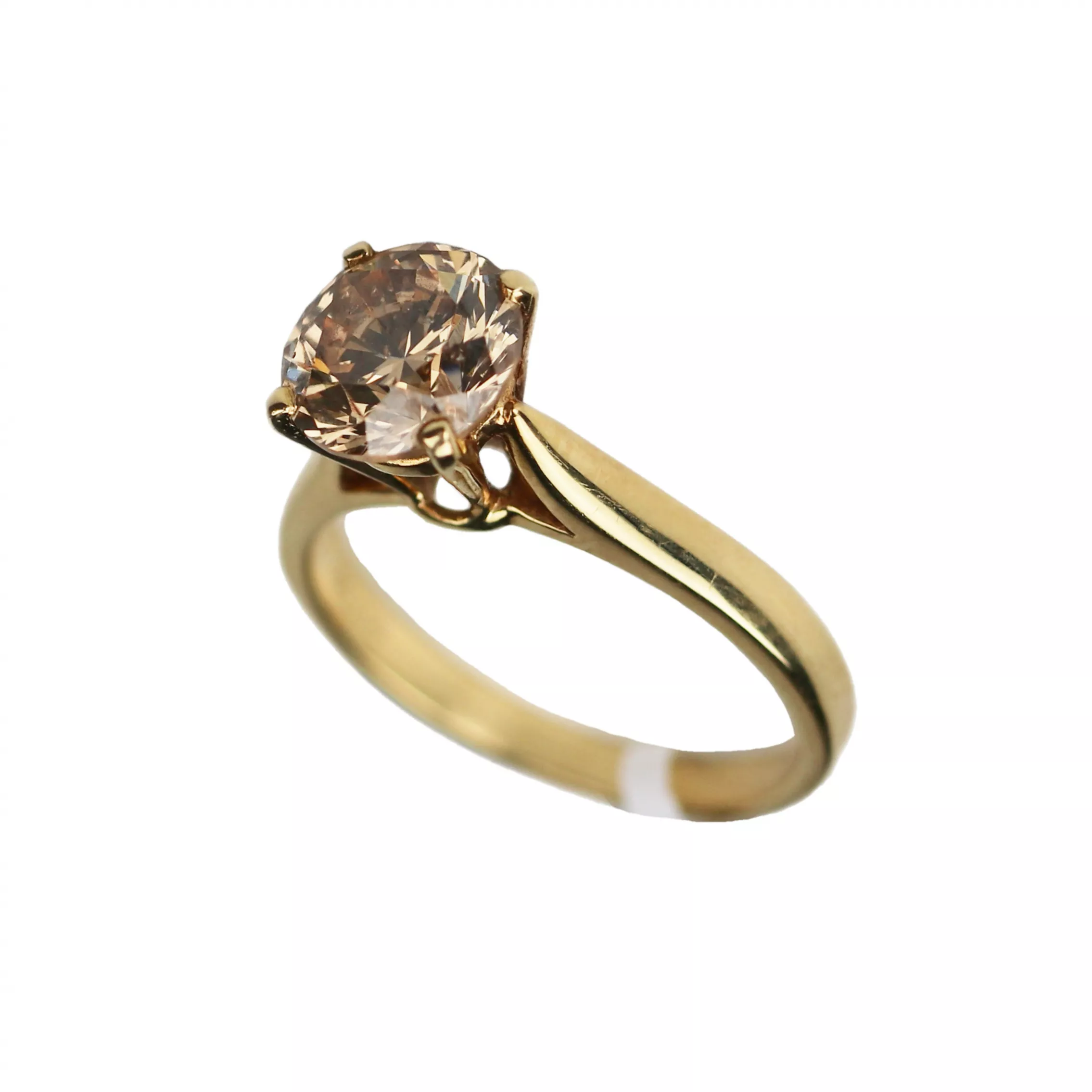 Gold 18K diamond ring. 