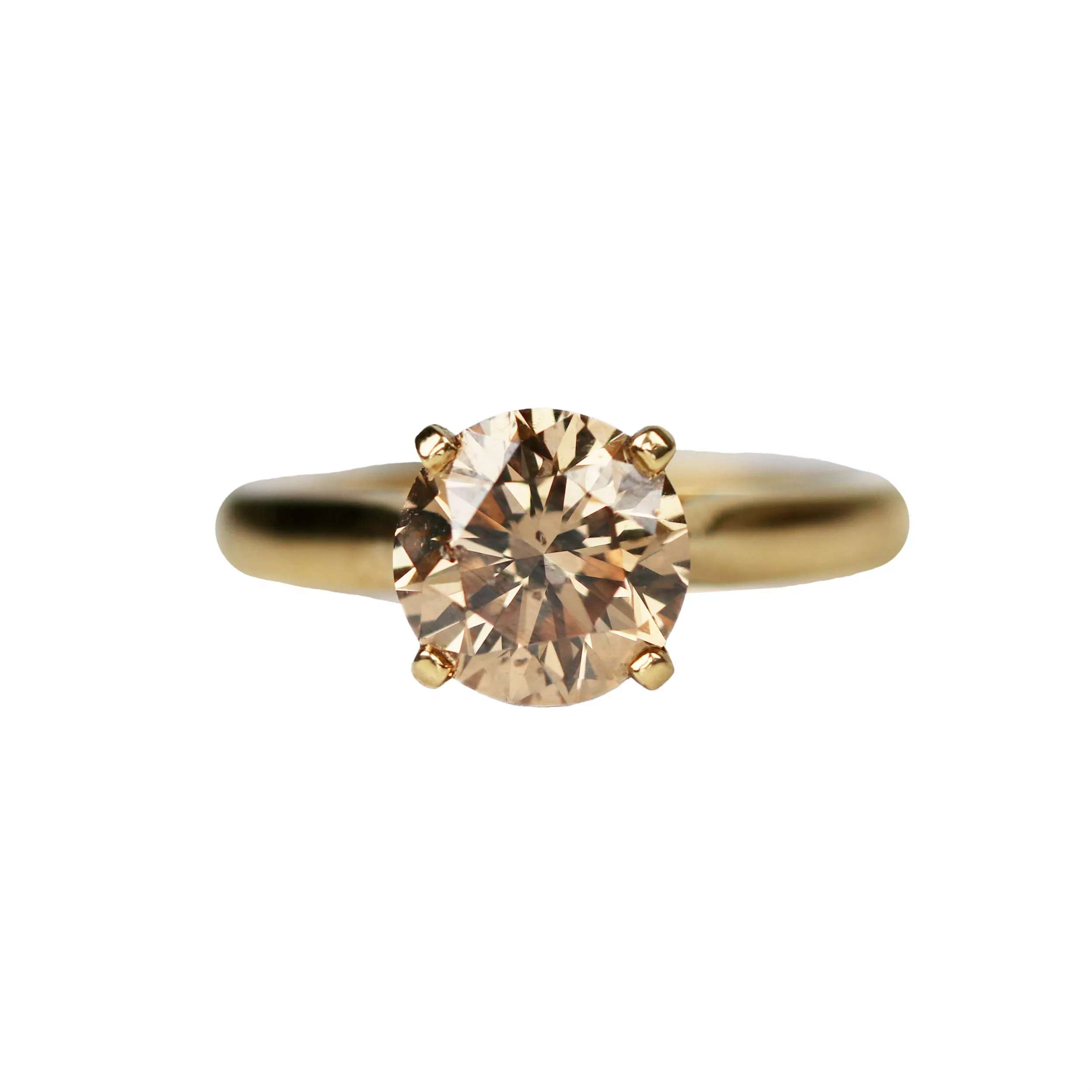 Gold 18K diamond ring. 