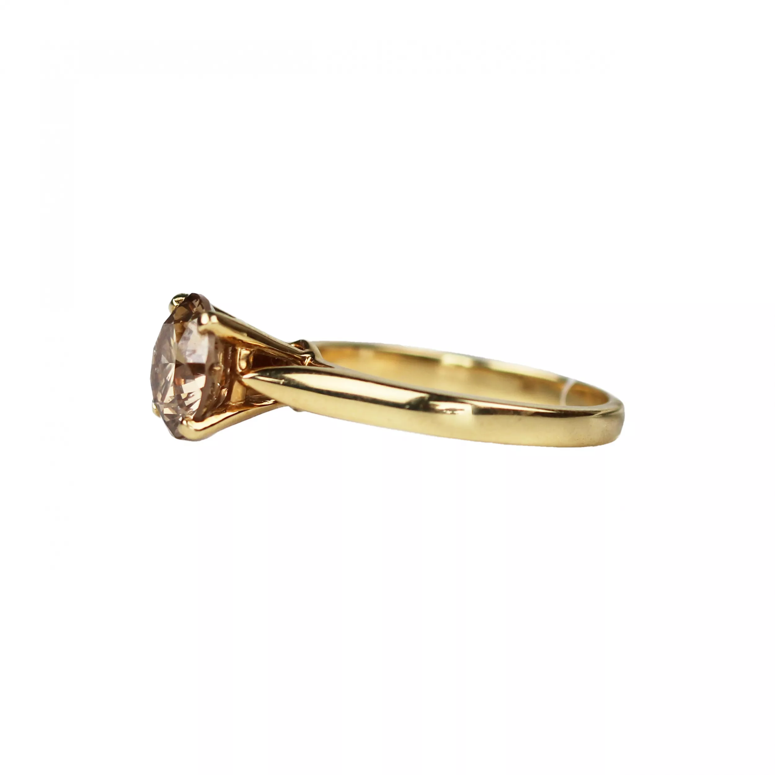 Gold 18K diamond ring. 