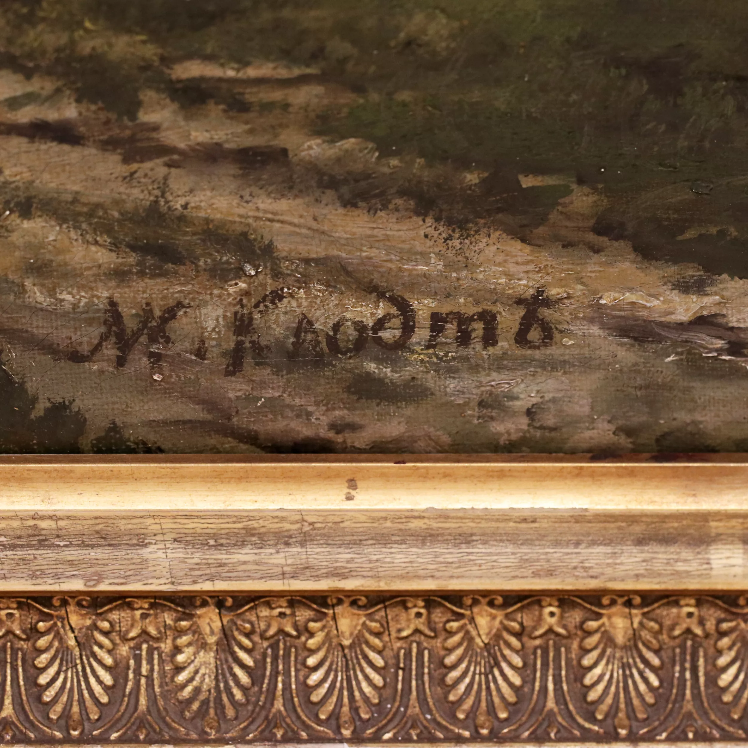 Картина «Сельский пейзаж». Михаил Константинович Клодт (1832-1902).