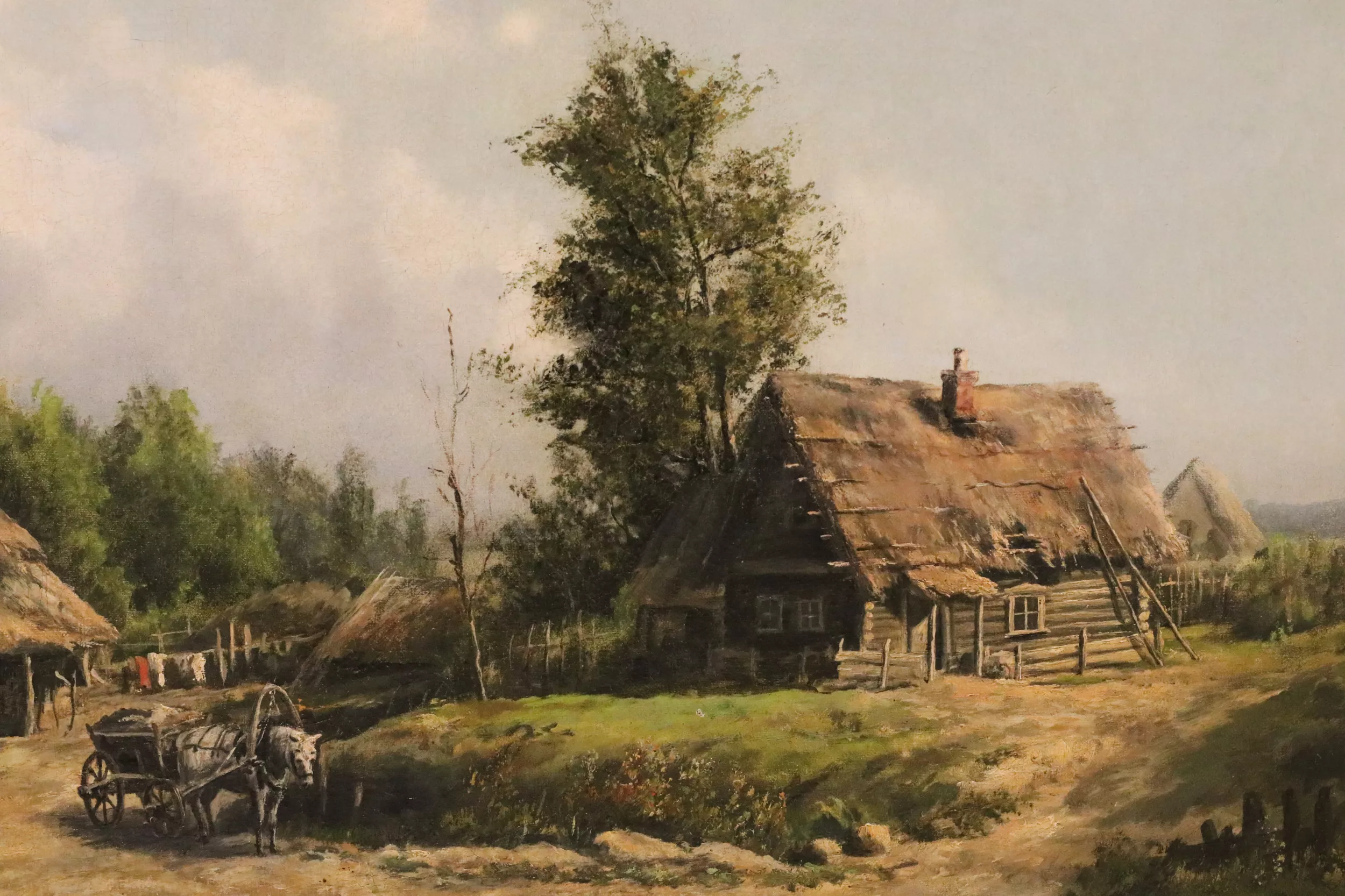 Картина «Сельский пейзаж». Михаил Константинович Клодт (1832-1902).