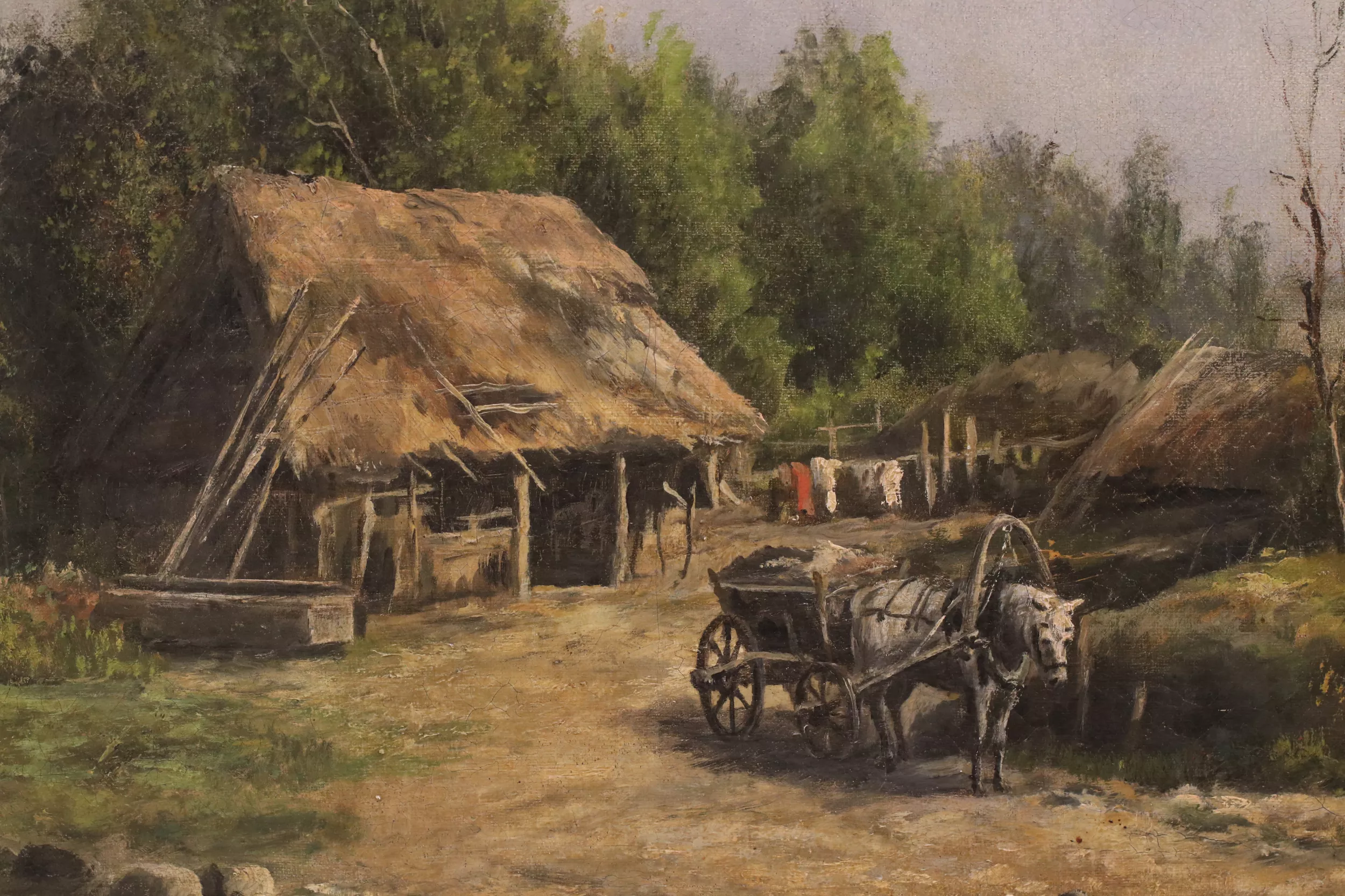 Картина «Сельский пейзаж». Михаил Константинович Клодт (1832-1902).
