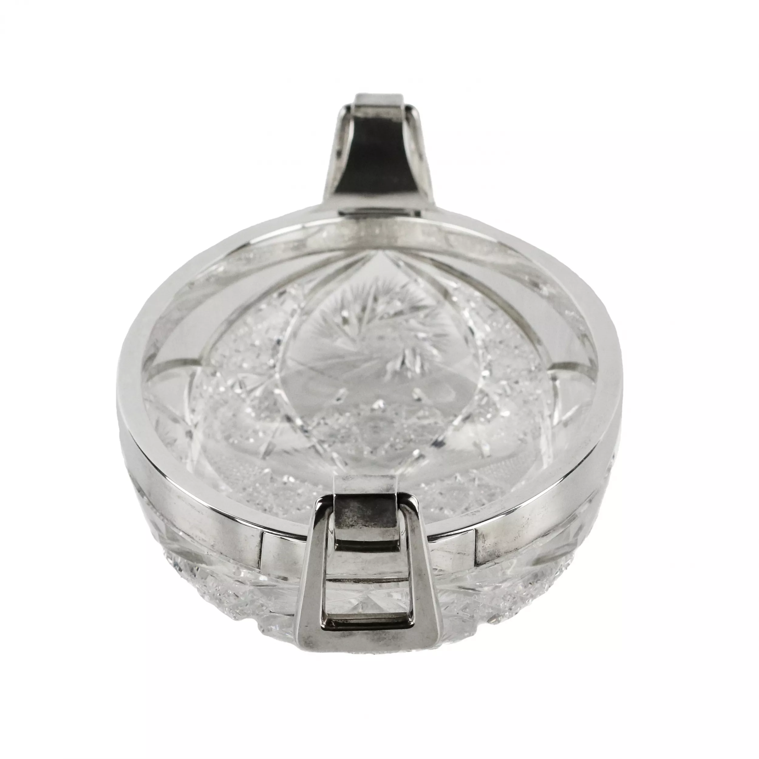 Vase à fruits par F. Laurier. Cristal en argent. 