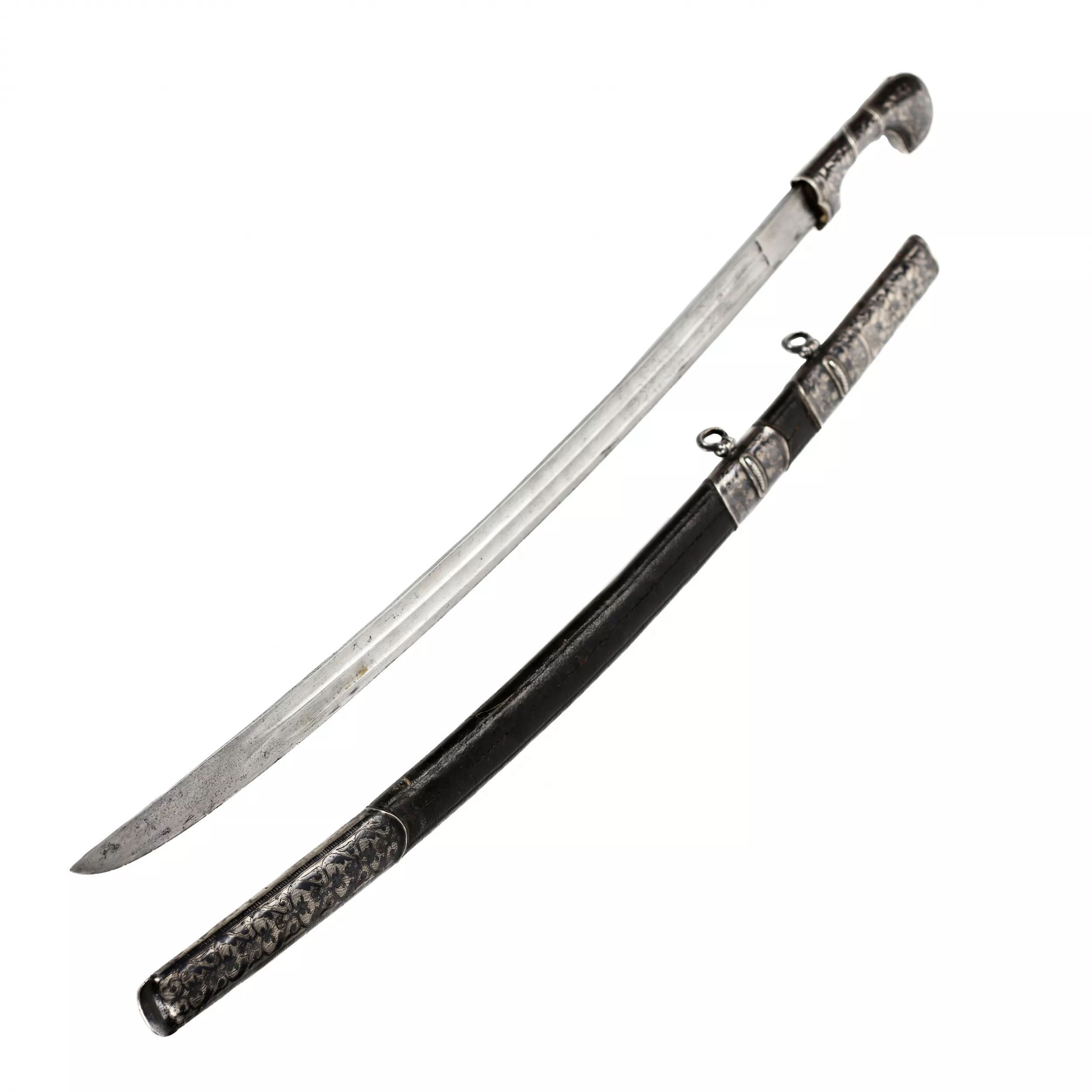 Damier en argent avec nielle. Caucase. Russie XIXe siècle. 