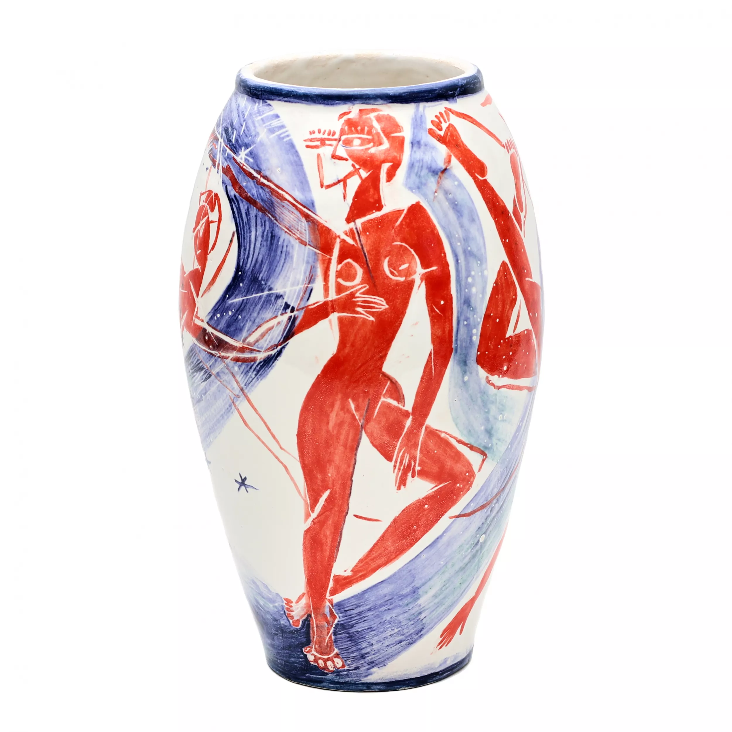 Vase en ceramique d`auteur Dansant sur le rivage. Kalapishina. annee 2019. 