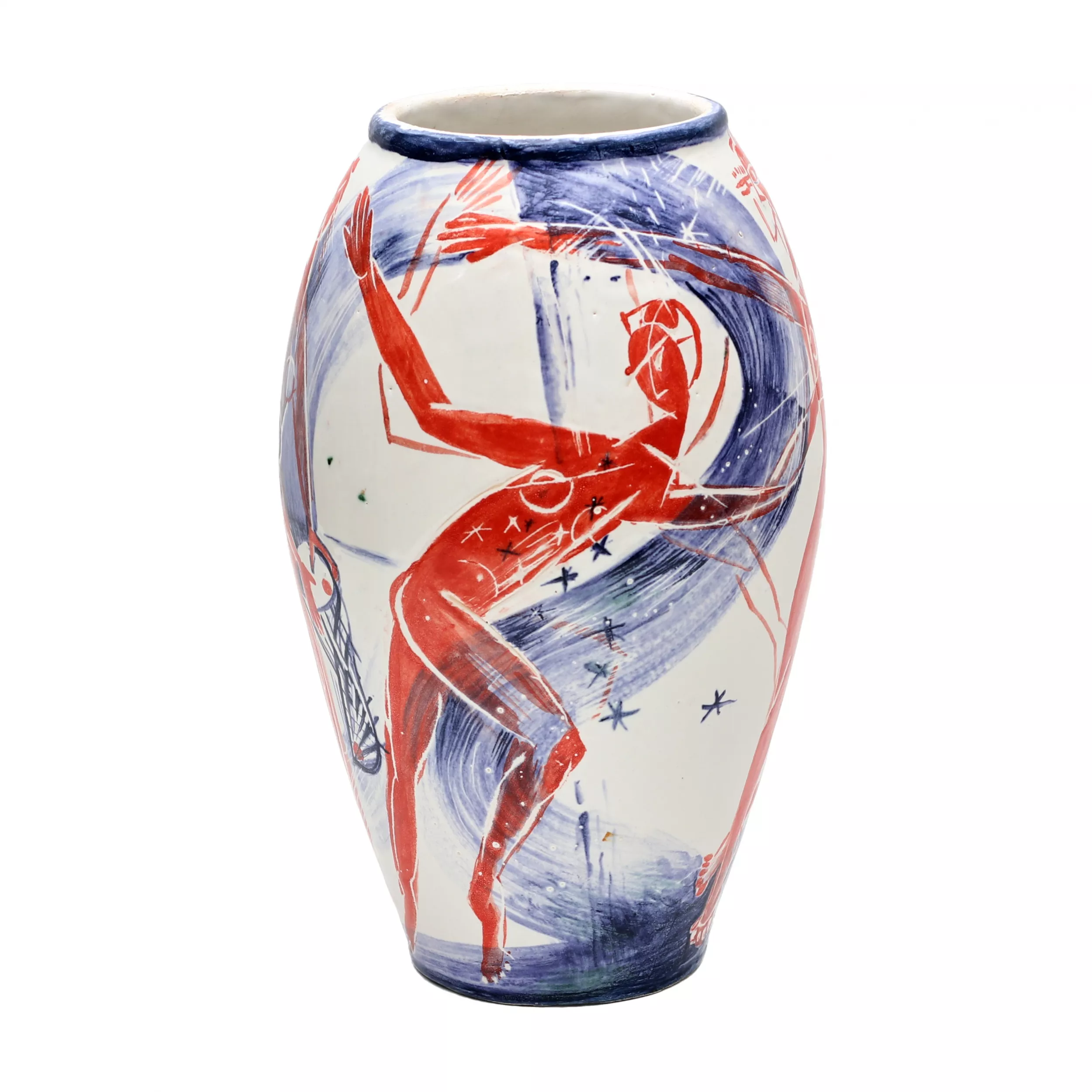 Vase en ceramique d`auteur Dansant sur le rivage. Kalapishina. annee 2019. 
