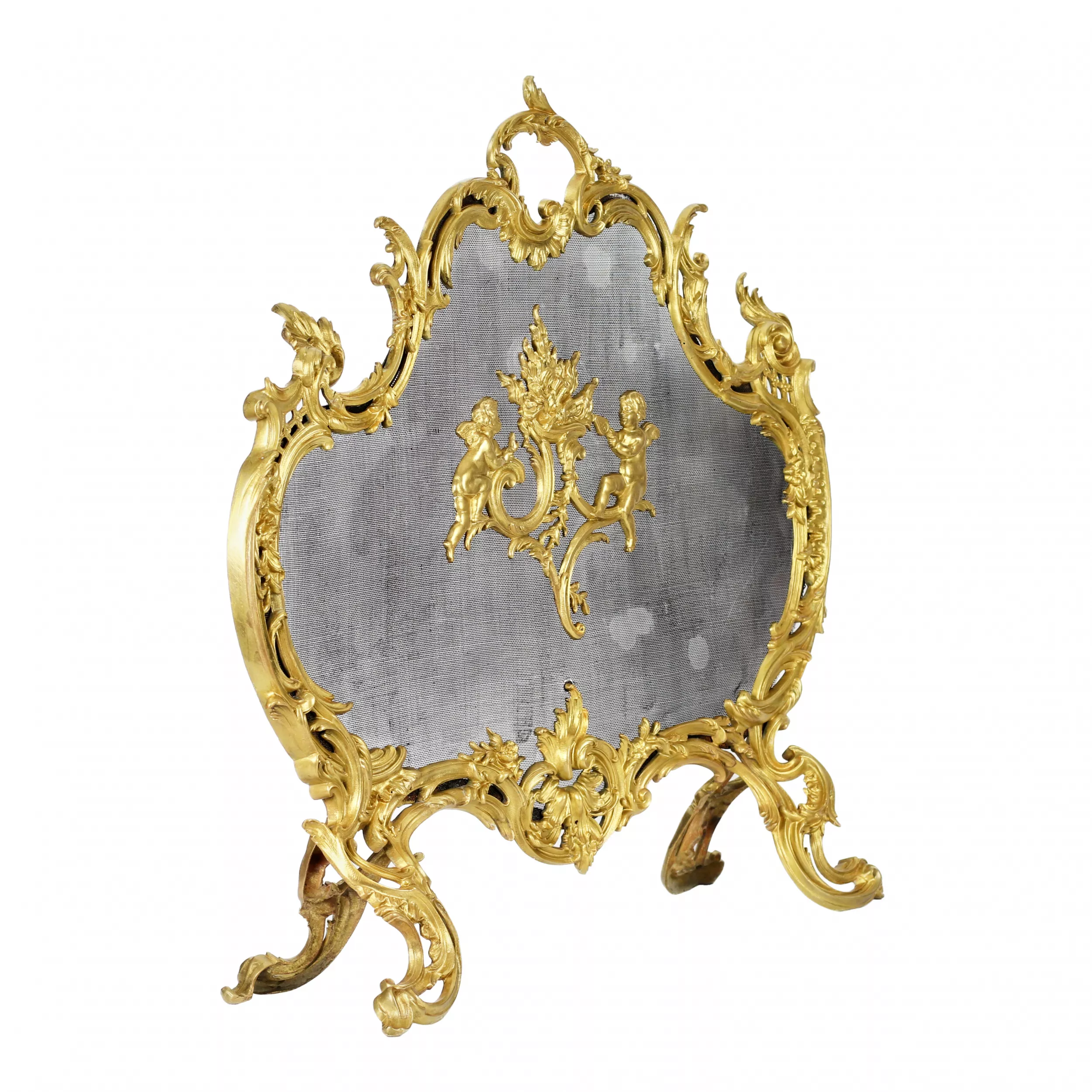French rococo fireplace screen. 19th century.