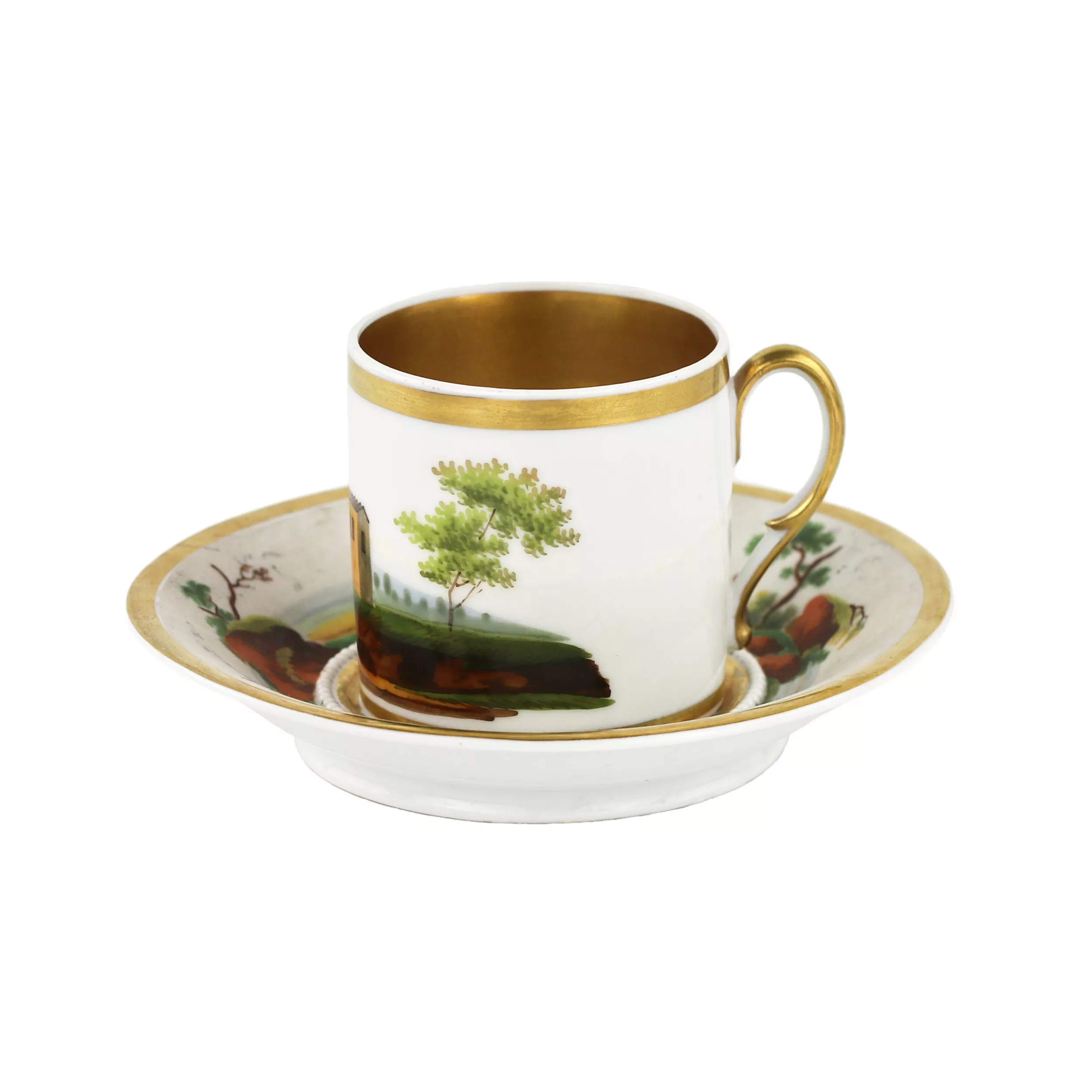 Paire de the en porcelaine de la manufacture Popov. 