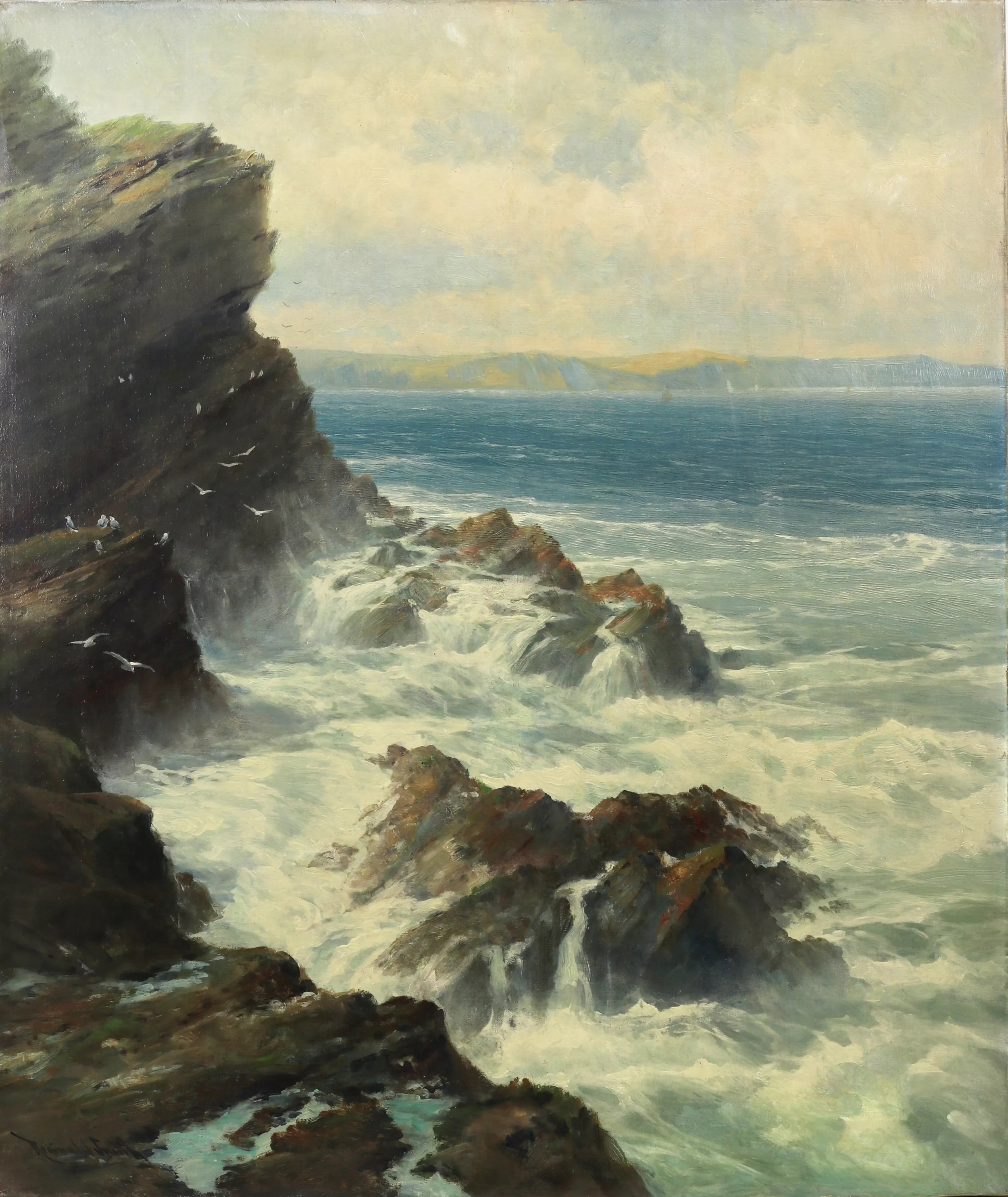 Пара морских пейзажей . REGINALD SMITH (1855-1925). Англия.