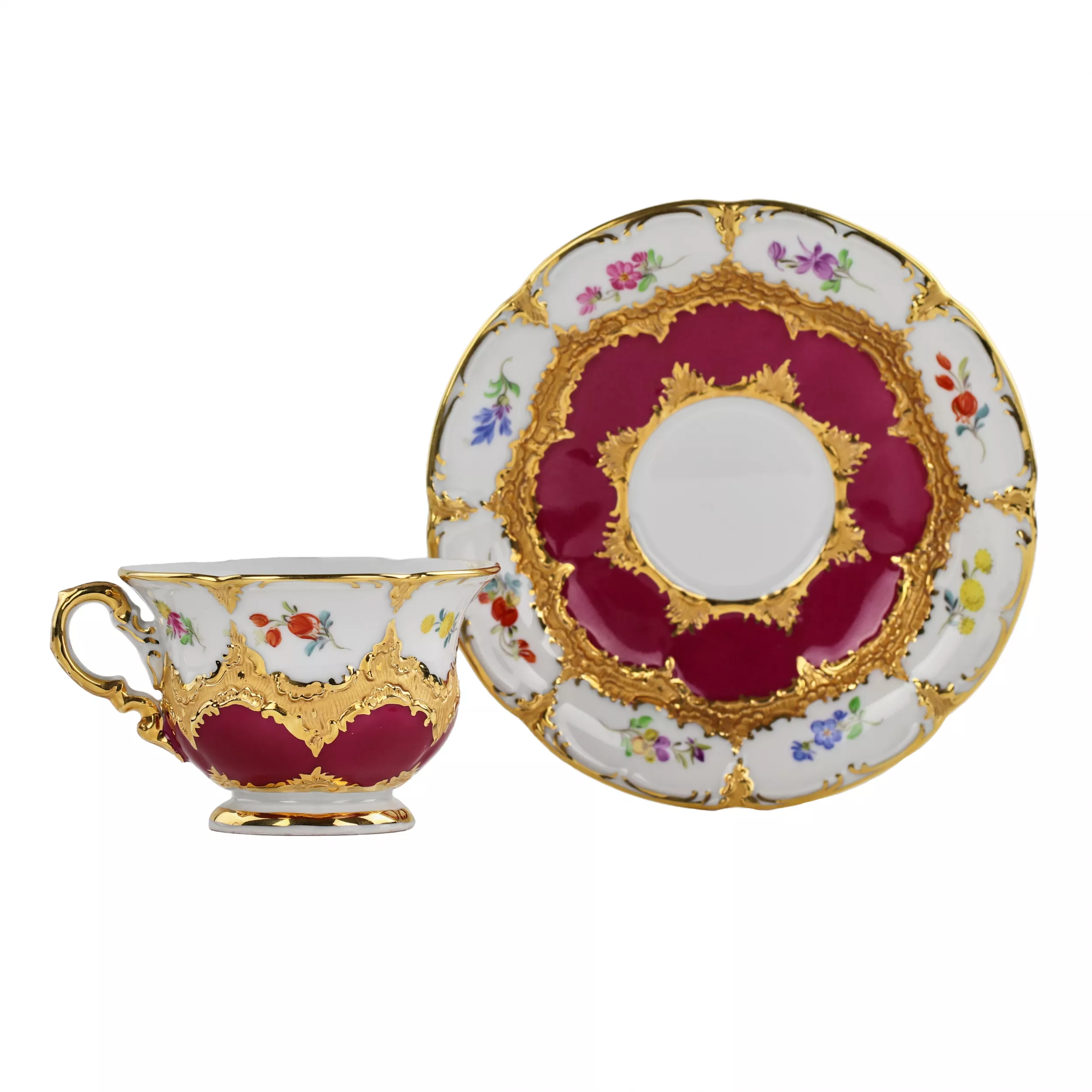 Meissen - paire de porcelaine B-Form pour moka. 