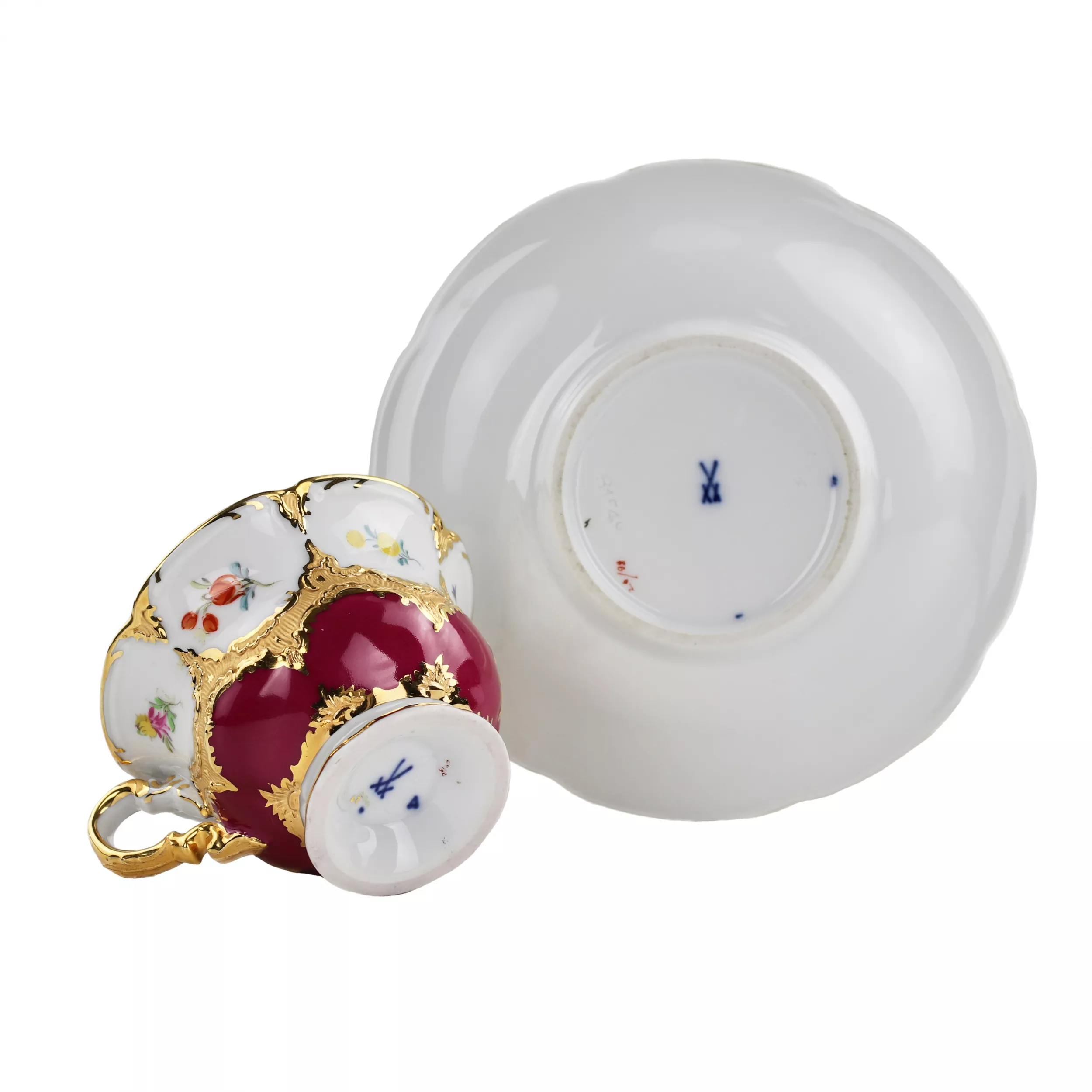 Meissen - paire de porcelaine B-Form pour moka. 
