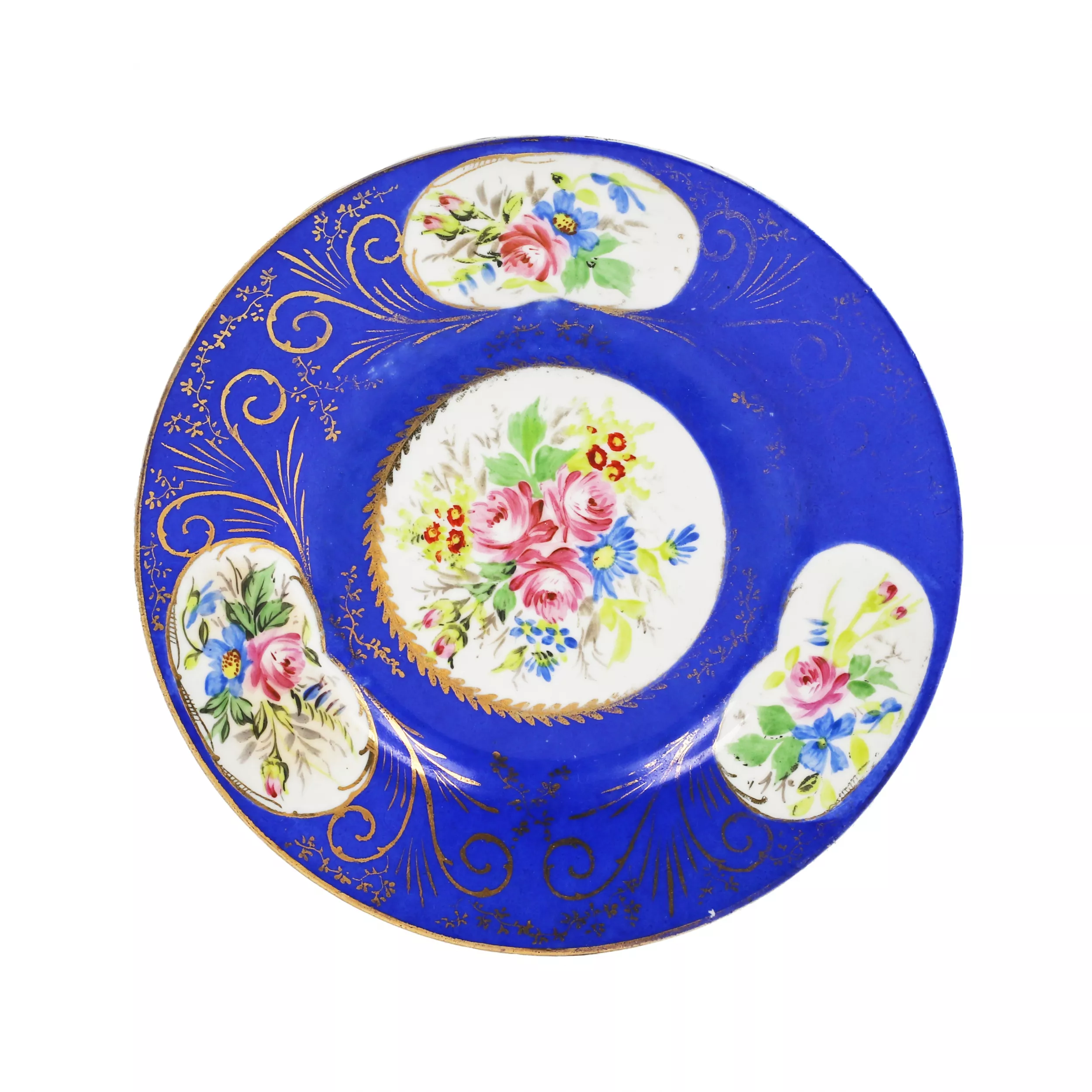 Cinq plats et assiettes de l`usine de Popov. 19ème siècle. 
