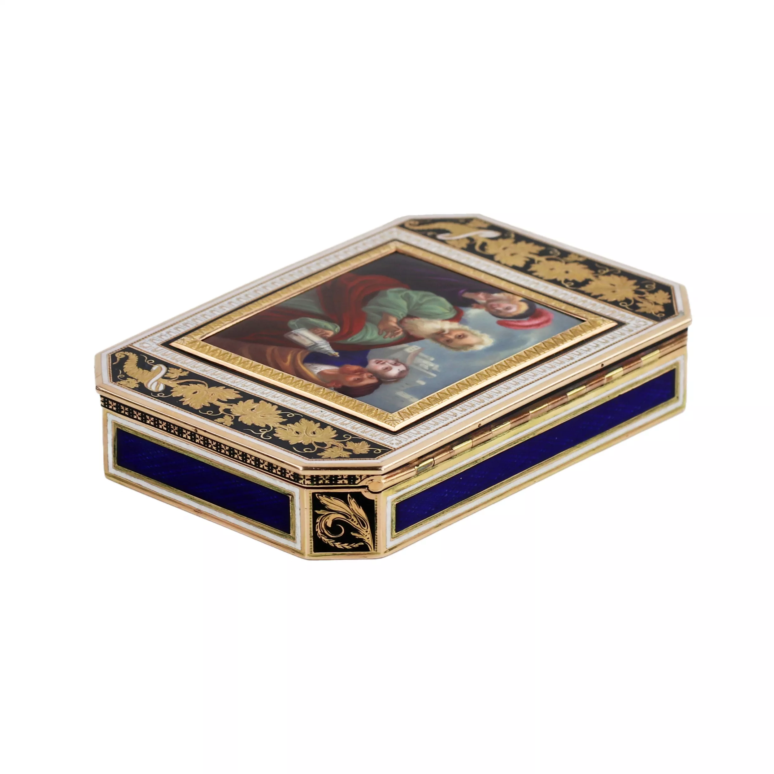 TABATIÈRE EN OR ET ÉMAIL. HANAU, 1810–1815  ALLEMAGNE, DÉBUT DU XIXe SIÈCLE