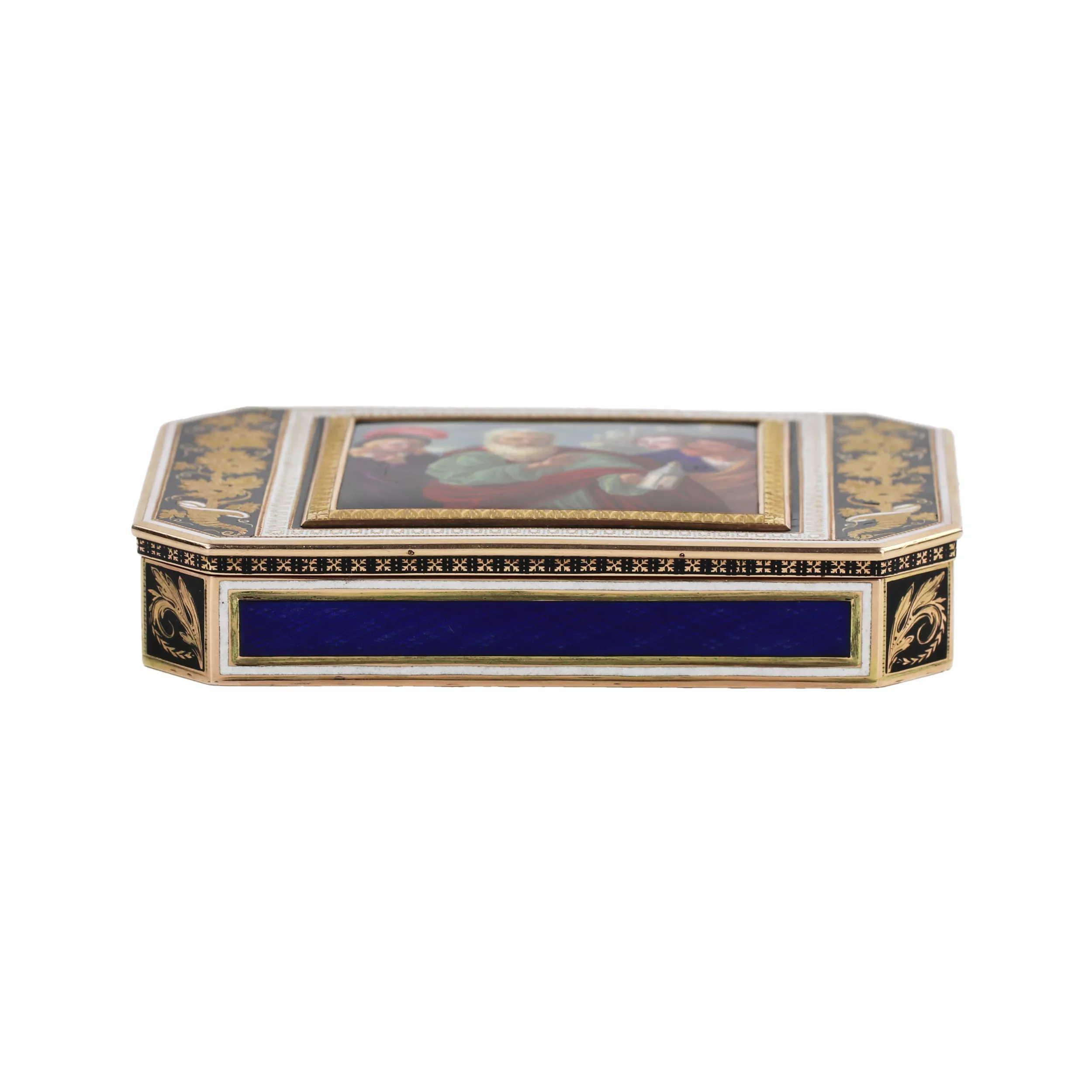 TABATIÈRE EN OR ET ÉMAIL. HANAU, 1810–1815  ALLEMAGNE, DÉBUT DU XIXe SIÈCLE