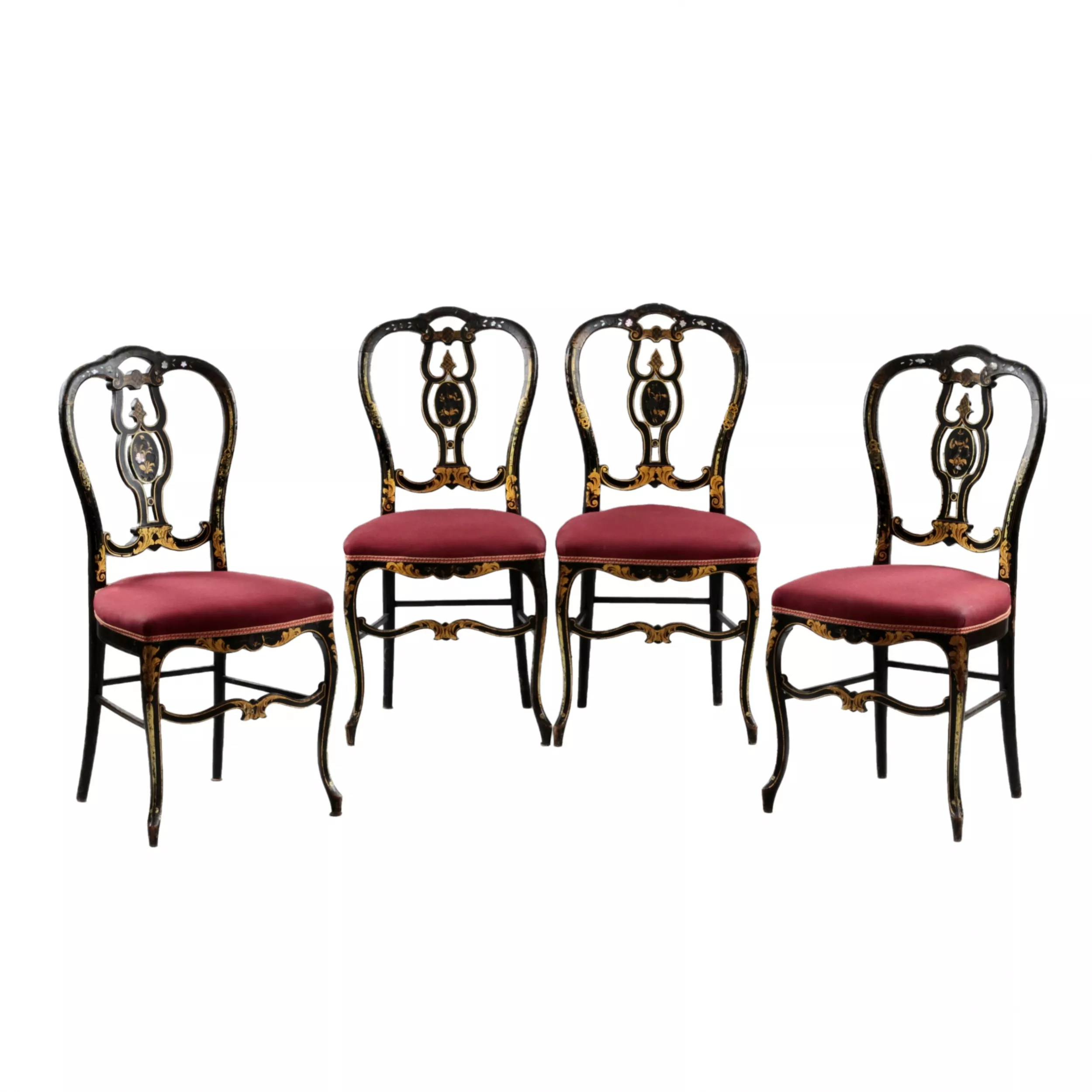 Quatre chaises de style Napoleon III. 