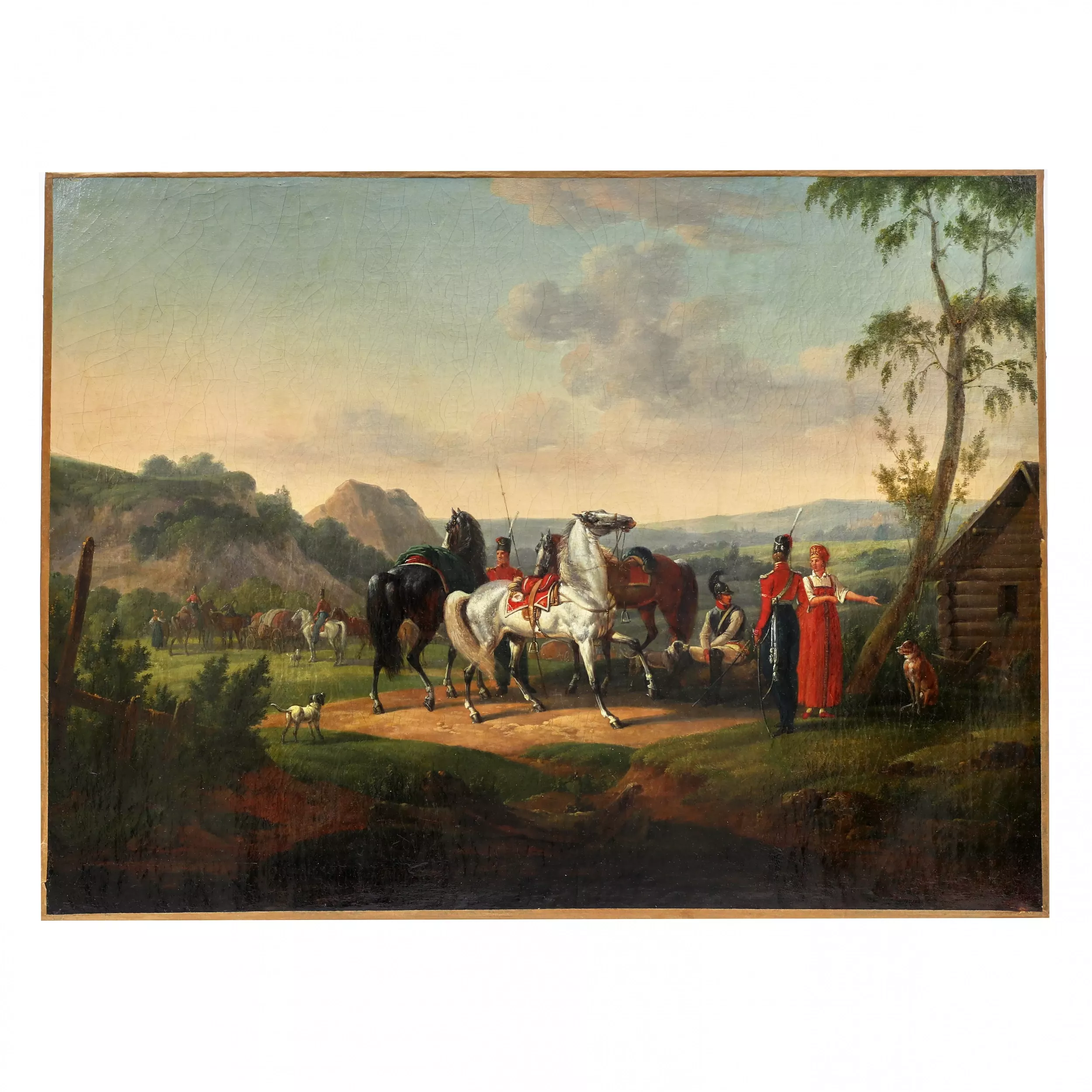 Ж.Ф.Ж. ШВЕБАШ-ДЕСФОНТЕН. Франция, 1769-1823 гг. Отдых Русской кавалерии.